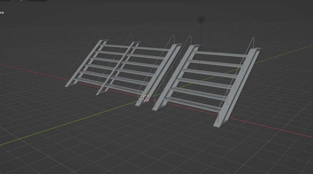Steel staircase 3D model_13