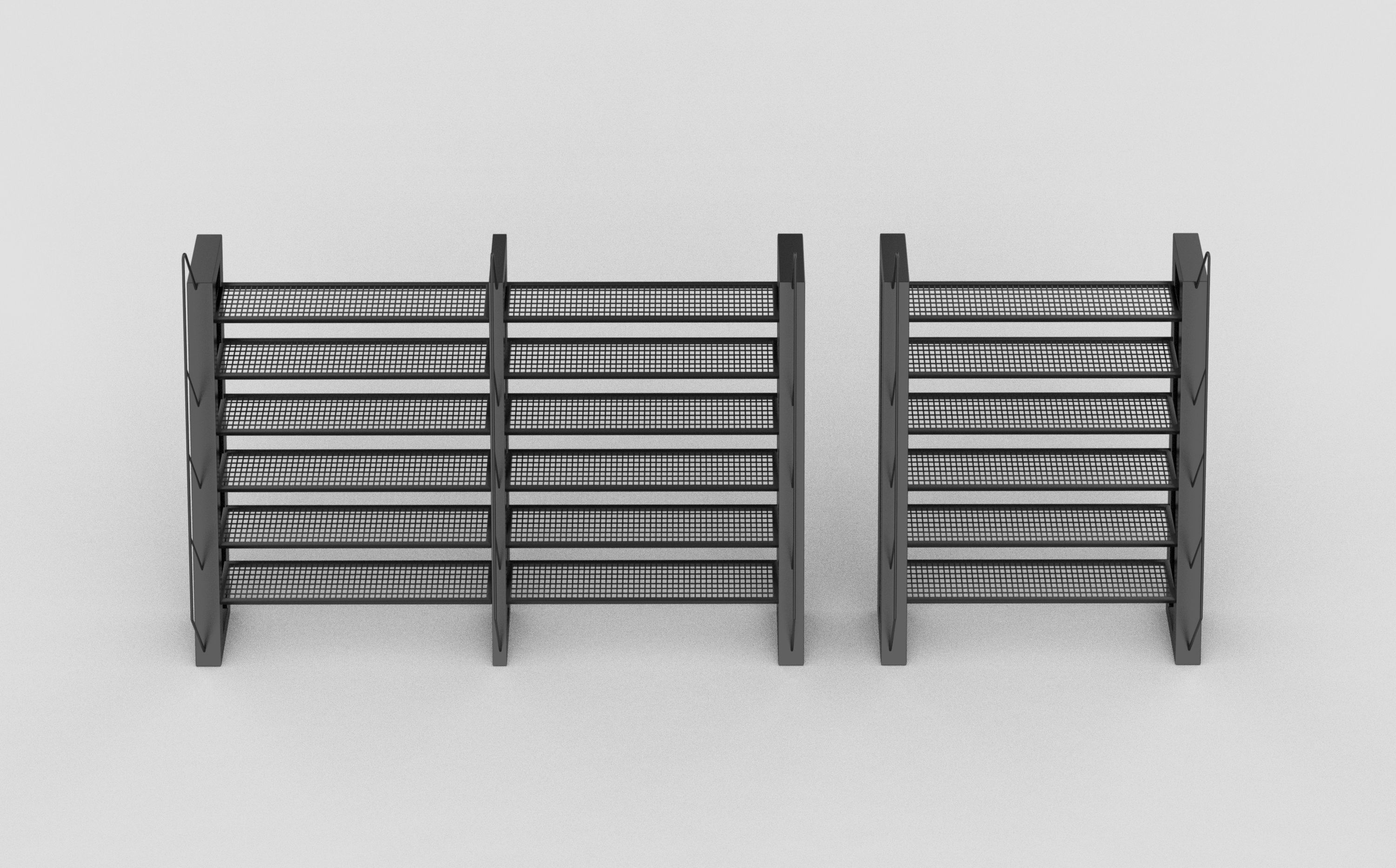 Steel staircase 3D model_6