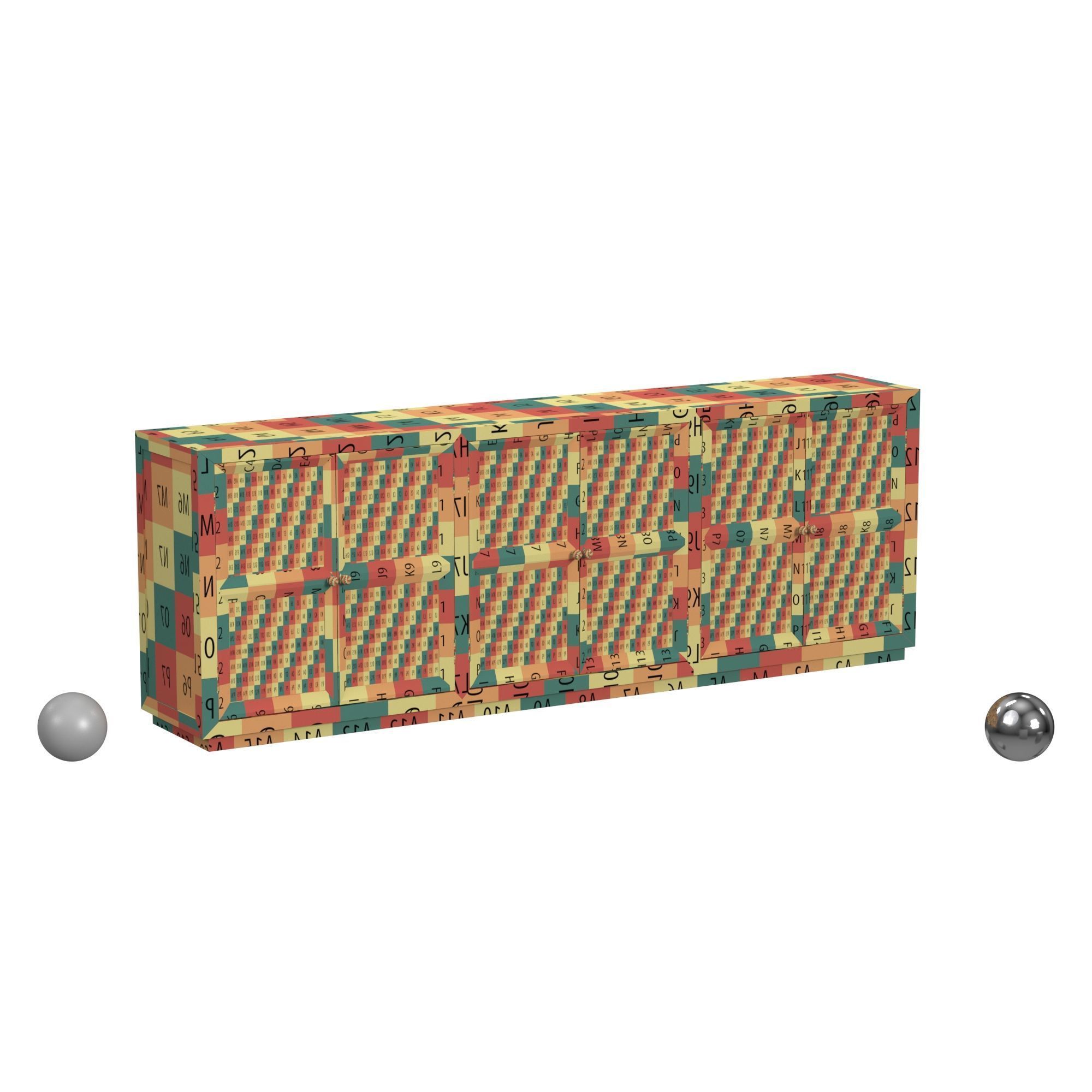Selma Sideboard Pearl 3D model_2