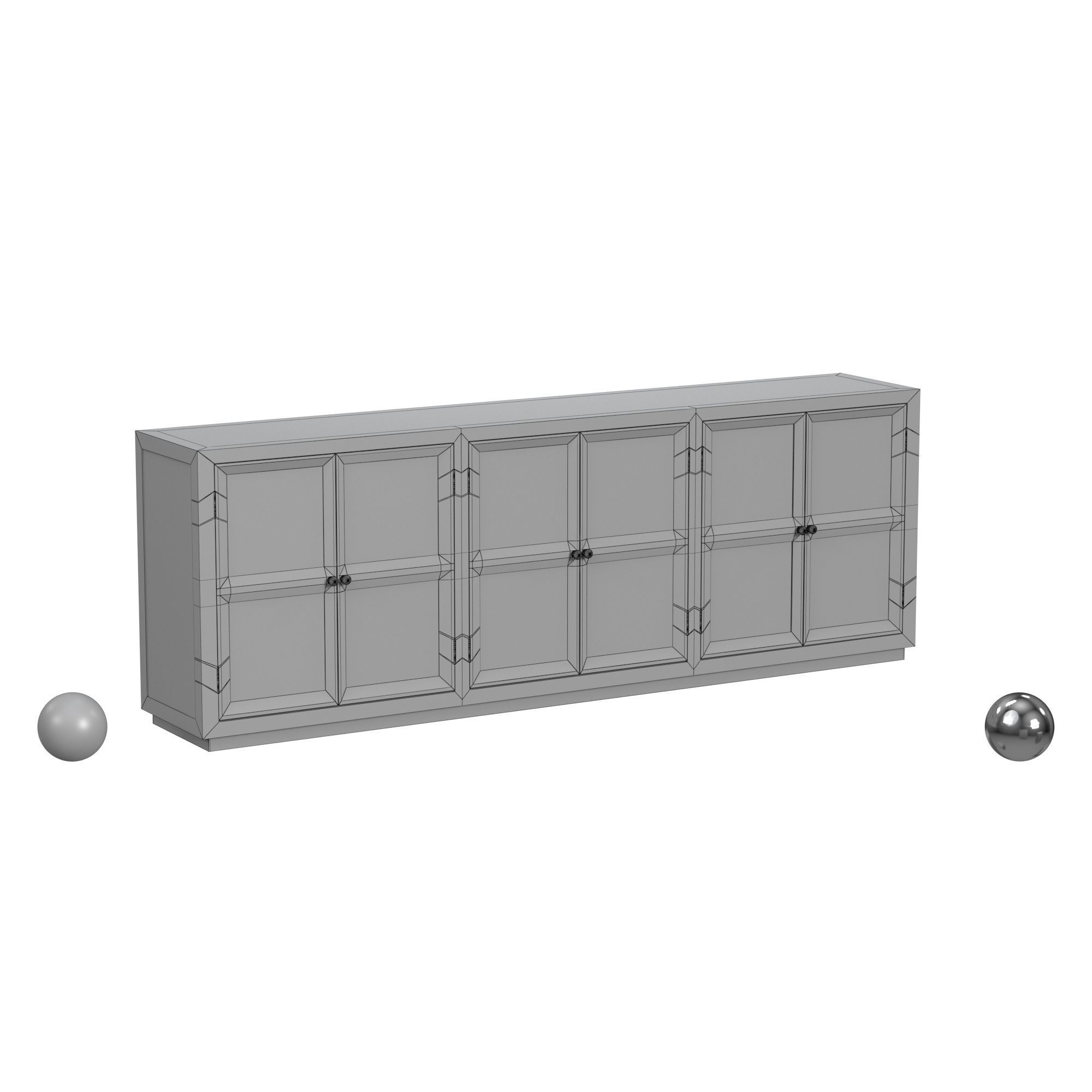 Selma Sideboard Pearl 3D model_3