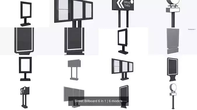 Street Billboard 6 in 1