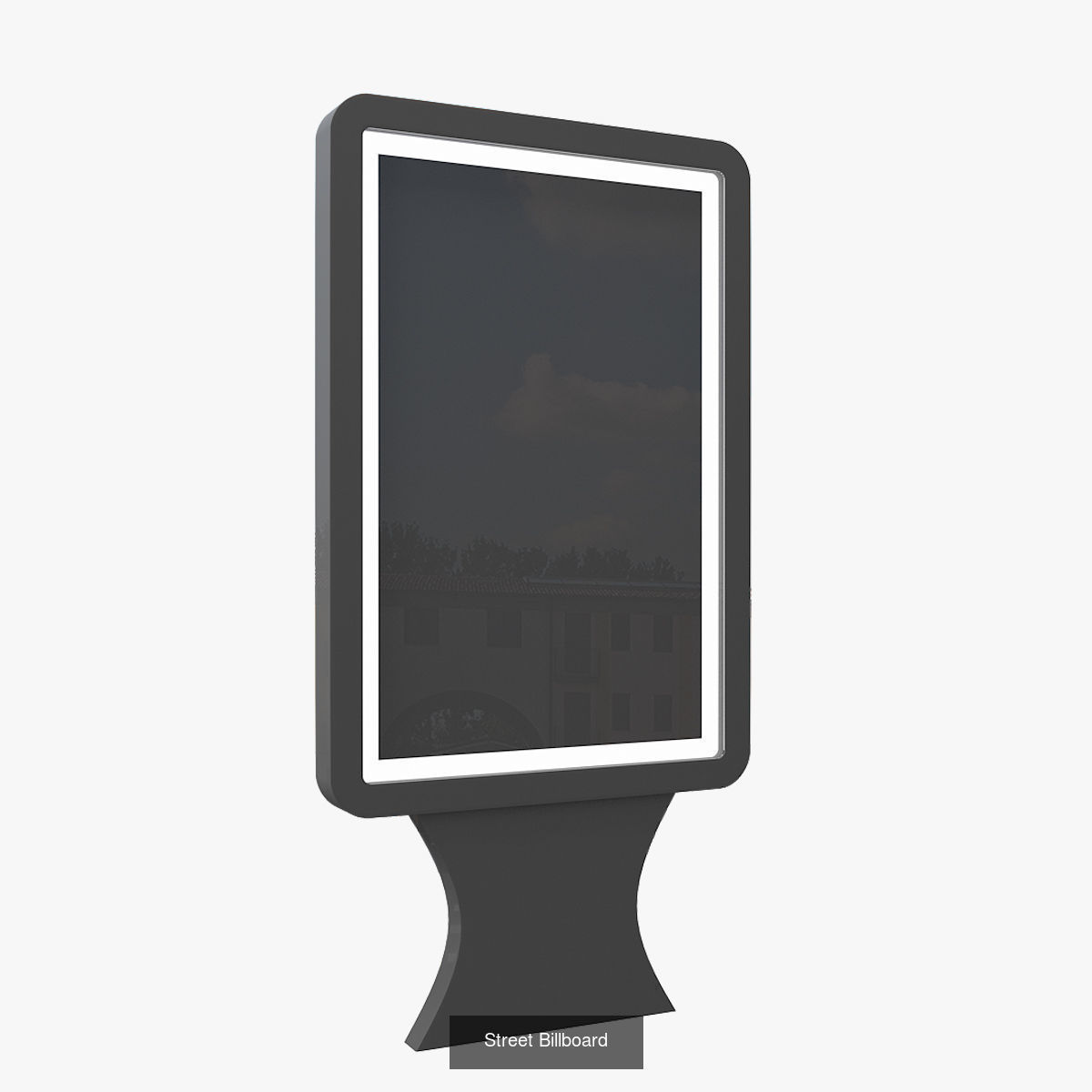 Street Billboard 6 in 1 3D Model Collection_5