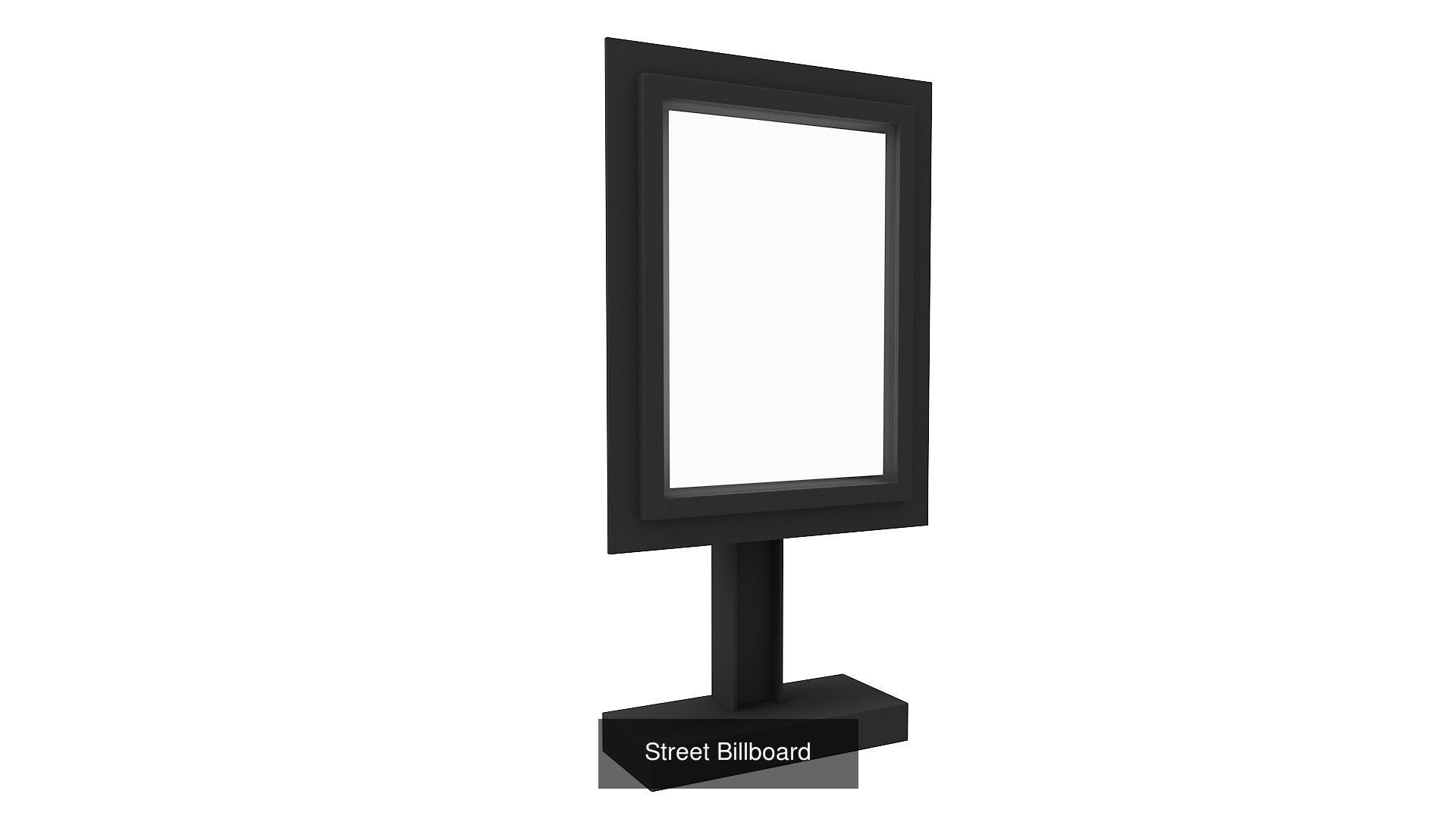 Street Billboard 6 in 1 3D Model Collection_1