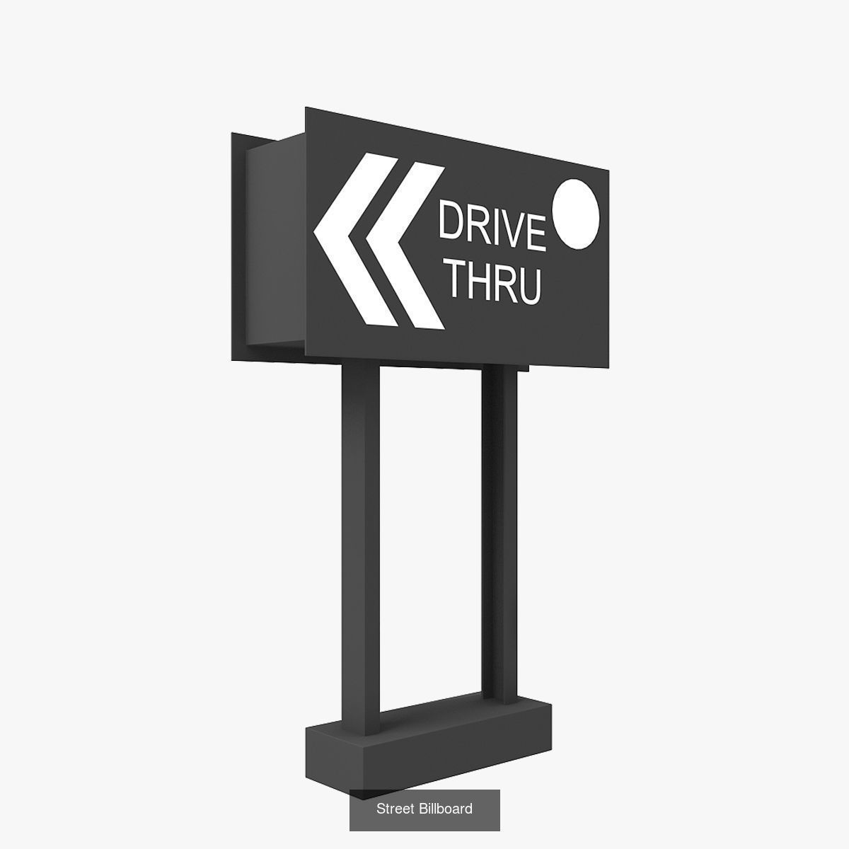 Street Billboard 6 in 1 3D Model Collection_3