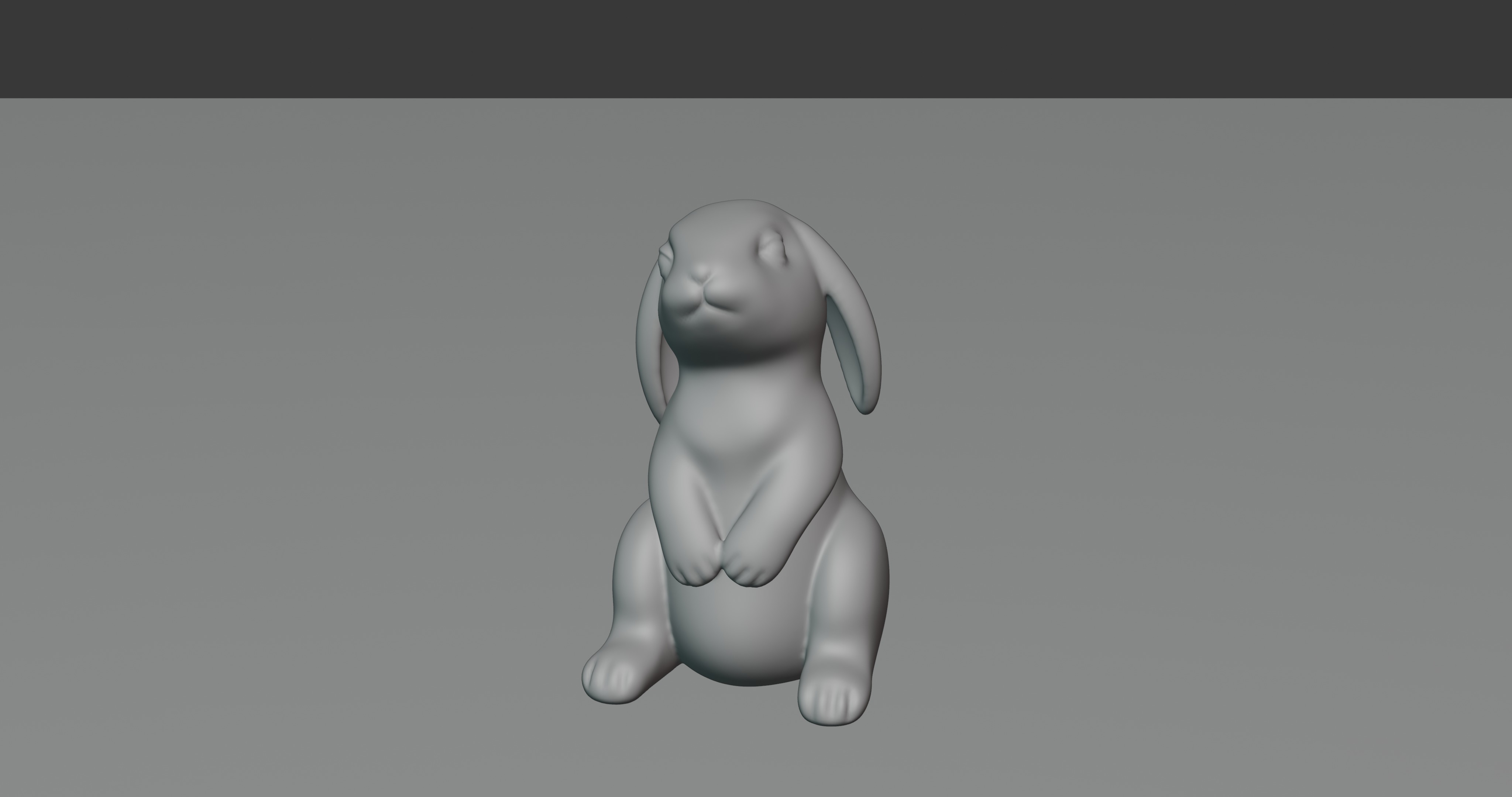 Rabbit for 3D Printing 3D print model_3