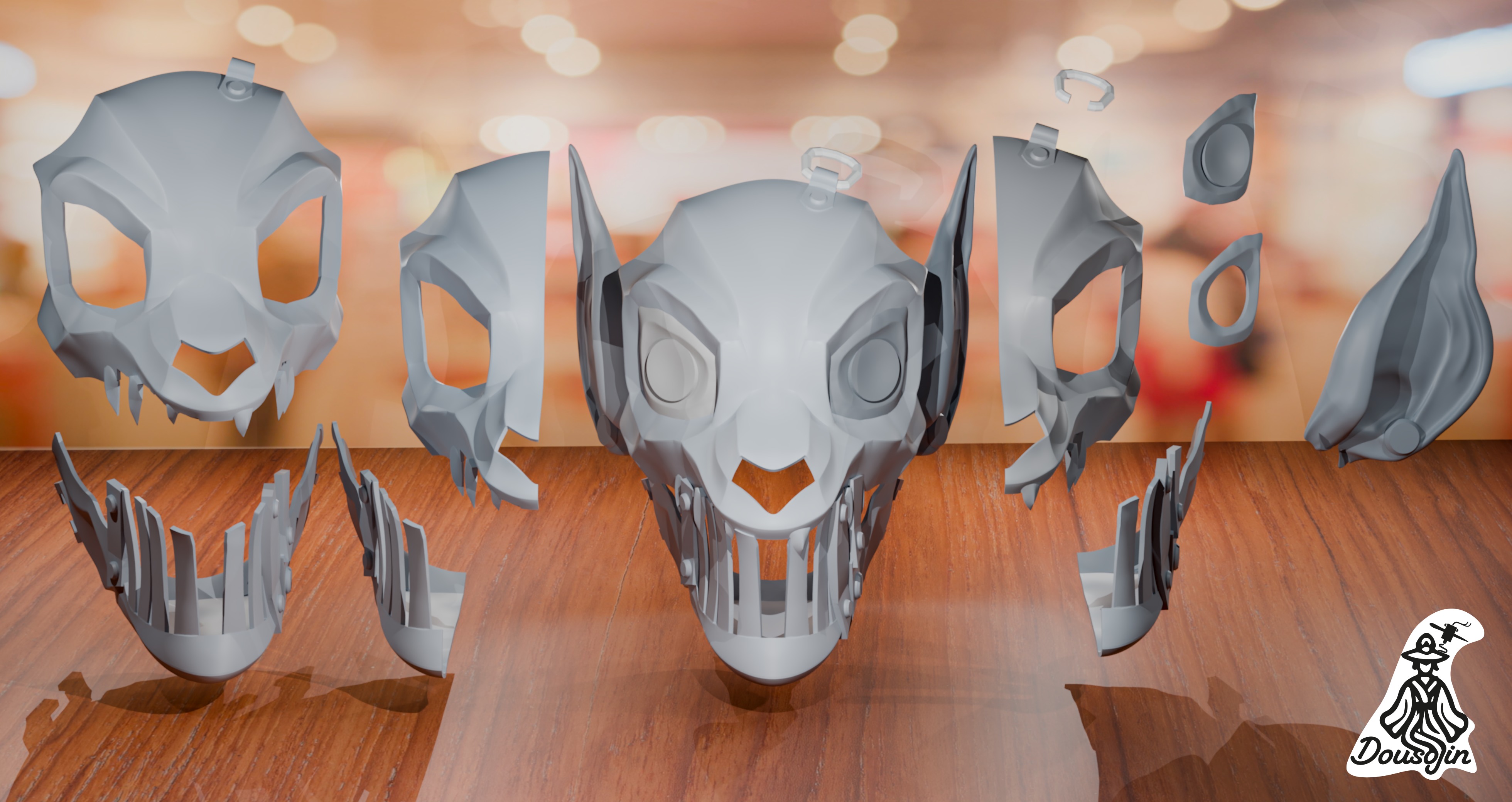 Arcane Cosplay mask Scar Firelight 3D print model_3