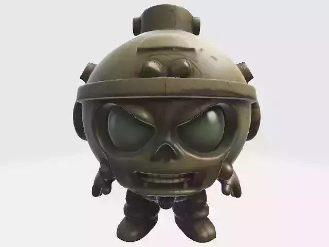 Suicide Bomb Robot Low-poly 3D model