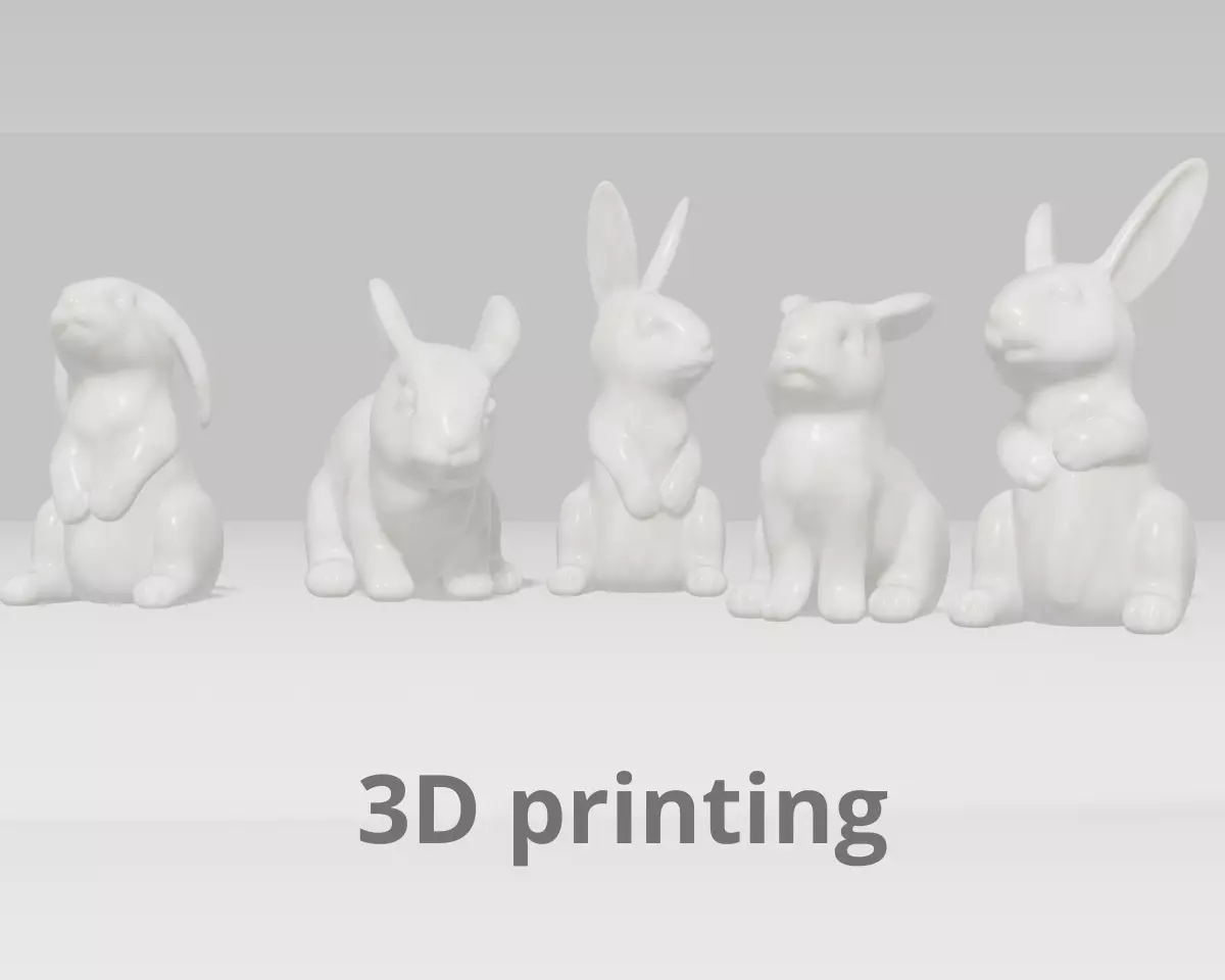 5 Rabbit for 3D Printing 3D Model Collection_0