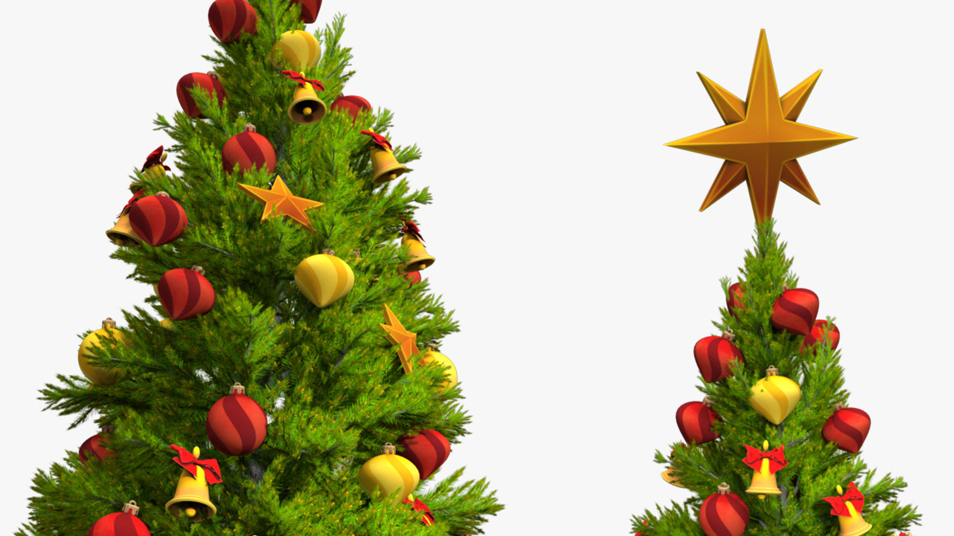 Christmas tree with gifts high-poly 3D model_10