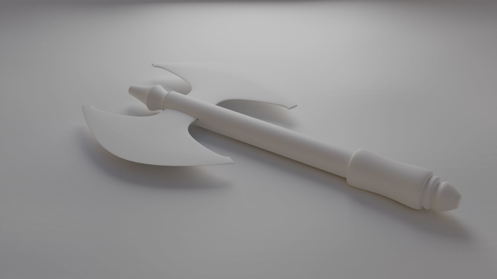 Medieval Axe  Low-poly 3D model_3