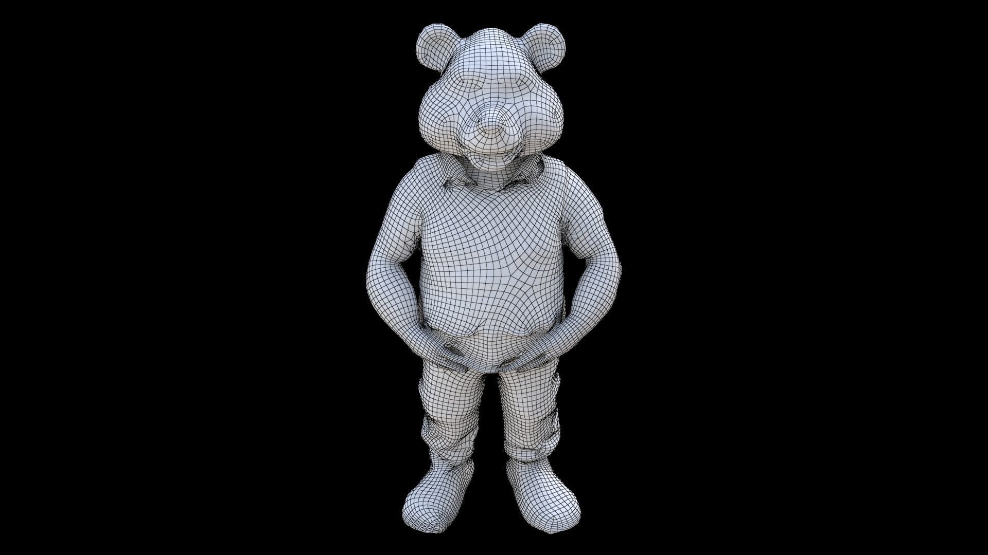 Brown bear 3D model_6