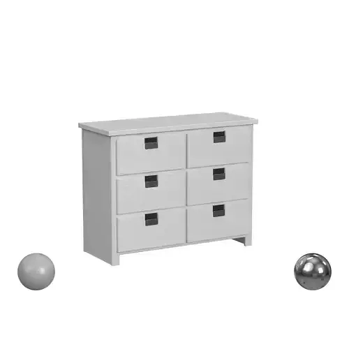 Cali Kids Six Drawer Dresser in White