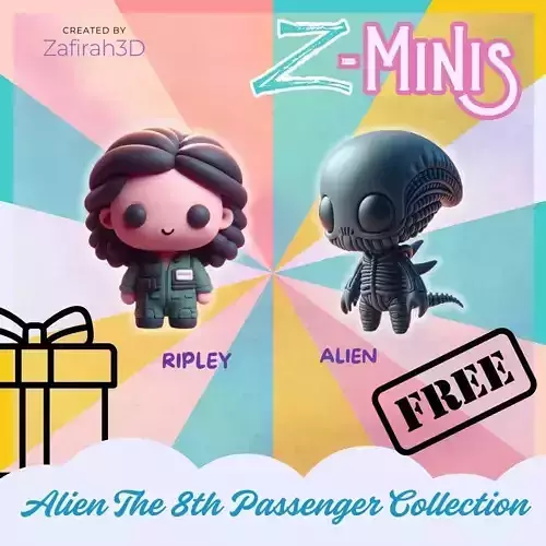 RIPLEY AND ALIEN FOR FREE - Z-MINIS COLLECTION