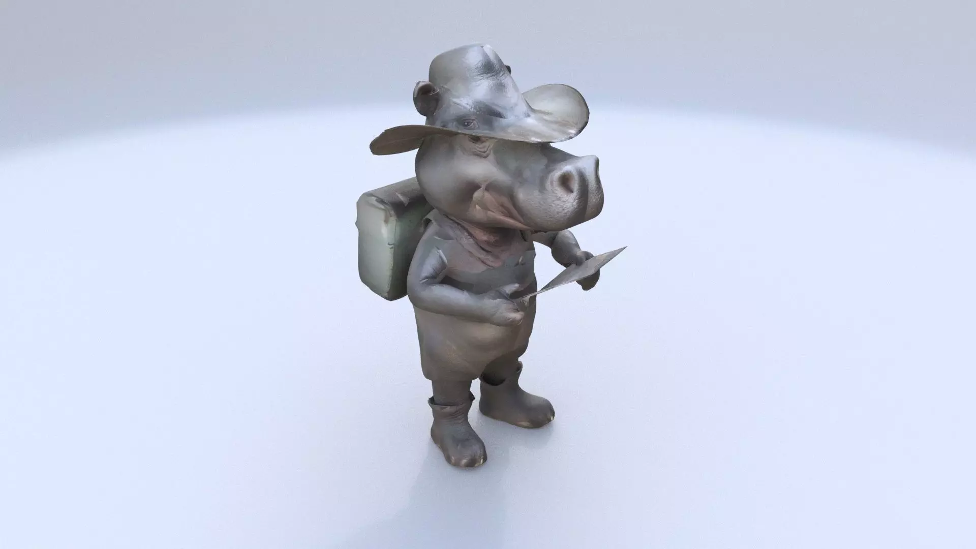 Hippopotamus 3D model_0