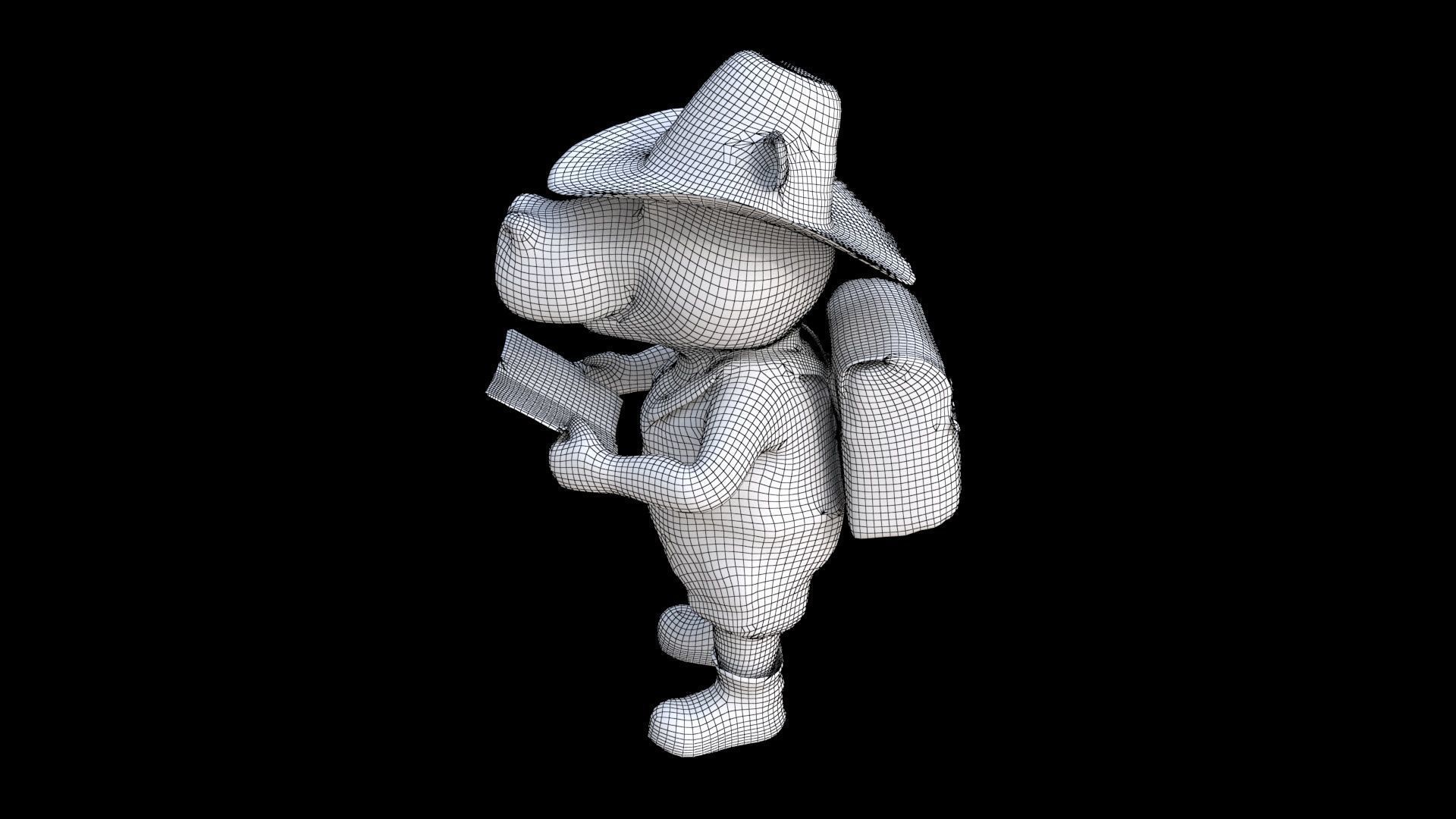 Hippopotamus 3D model_7