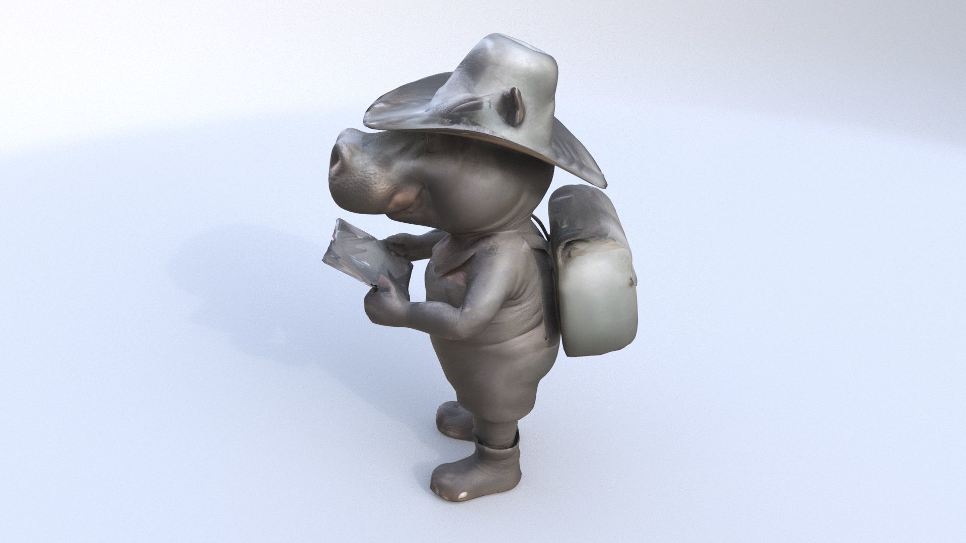 Hippopotamus 3D model_2
