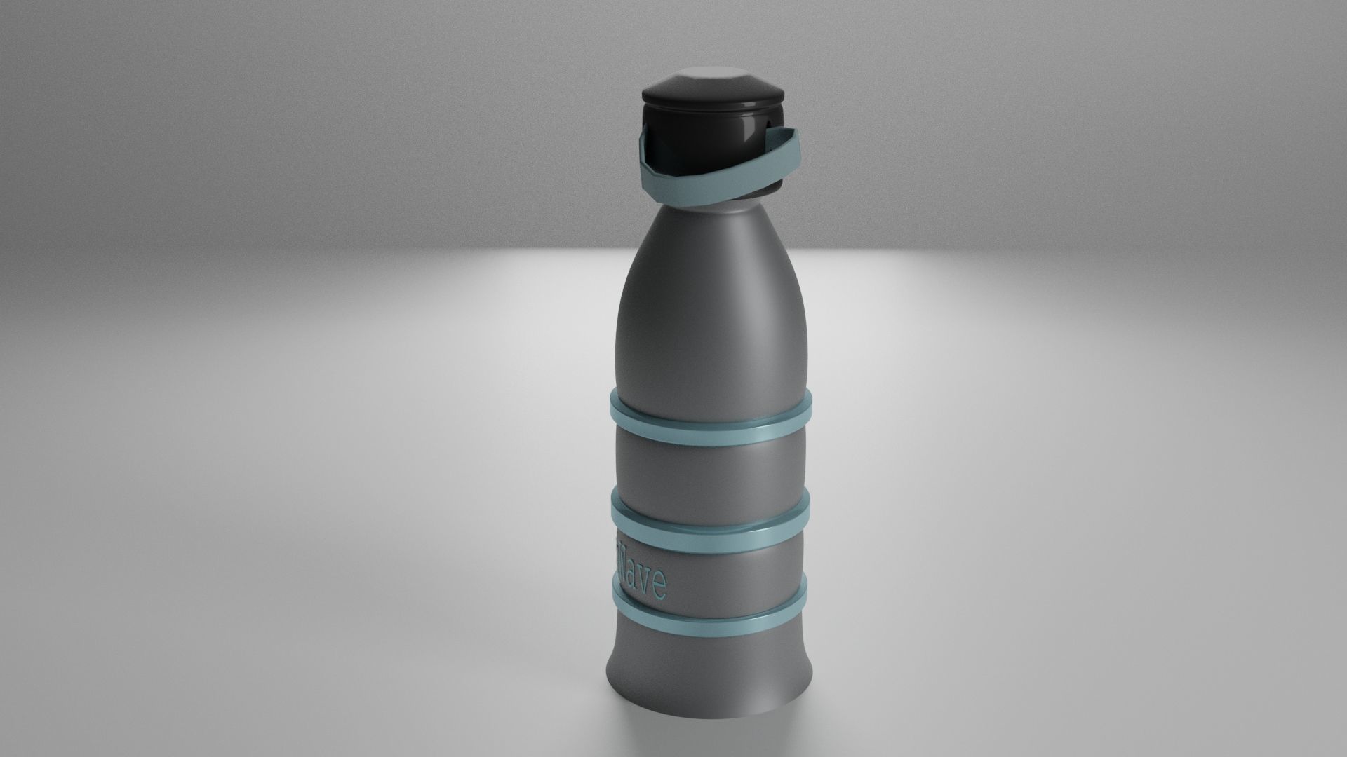 Modern Water Bottle FreshWave Low-poly 3D model_1