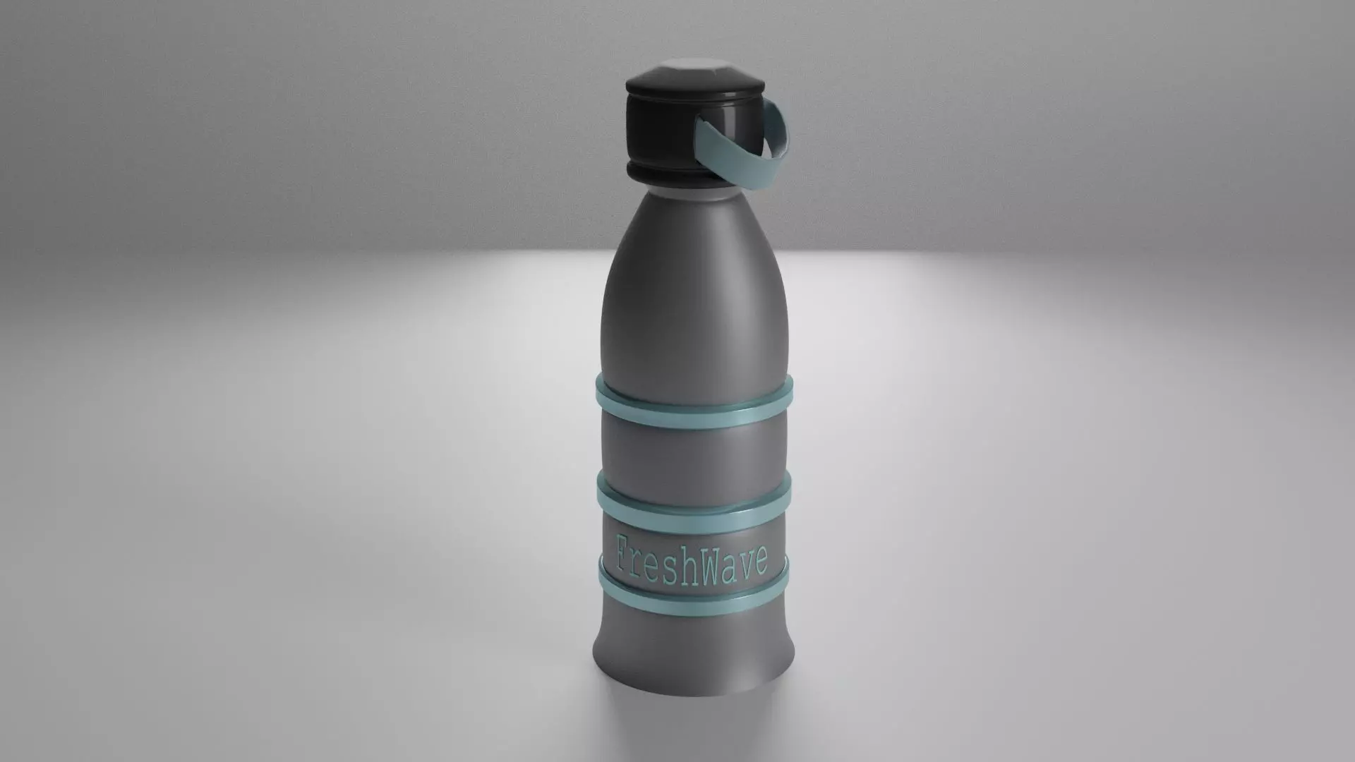 Modern Water Bottle FreshWave Low-poly 3D model_0