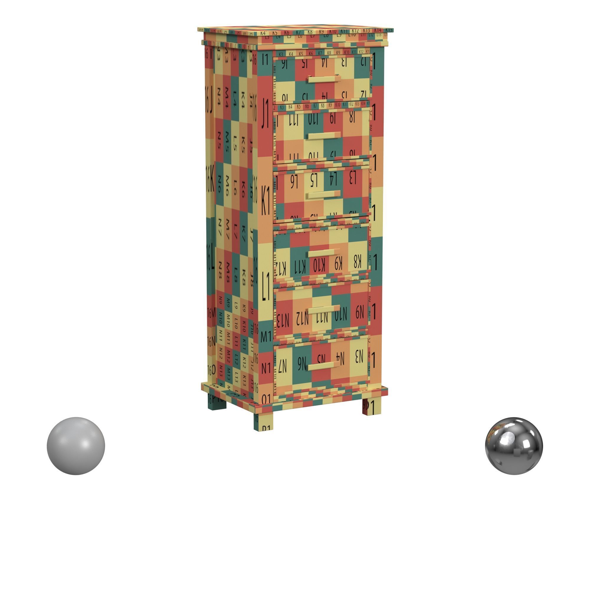 America Lingerie Chest 3D model_2