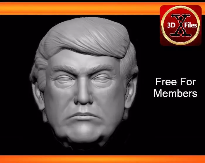 Donald Trump - Hot Toys Head Sculpt - Action Figure Head 3D print model