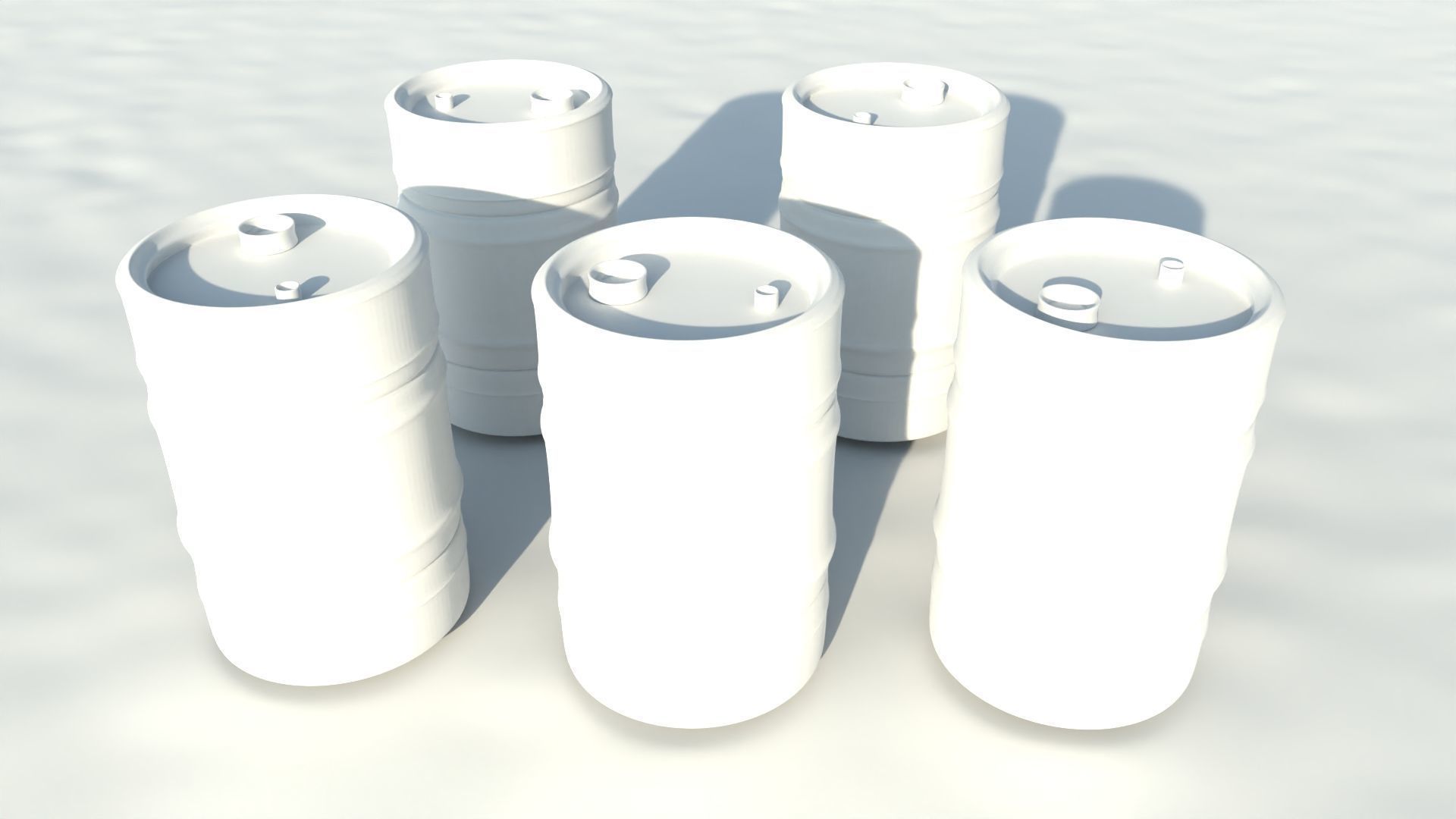 Barrel Flammable Low-poly 3D model_3