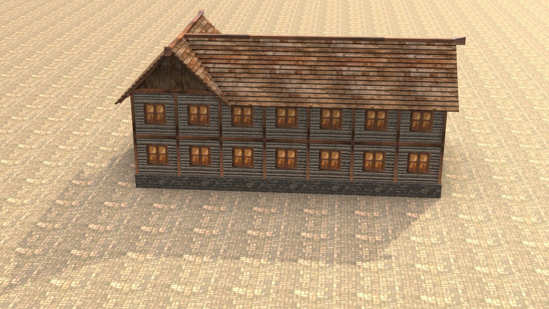 Stylized Medieval Town House Low Poly 3D Model Low-poly 3D model_15