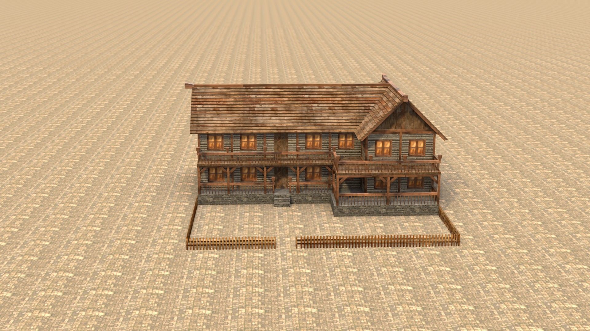 Stylized Medieval Town House Low Poly 3D Model Low-poly 3D model_17