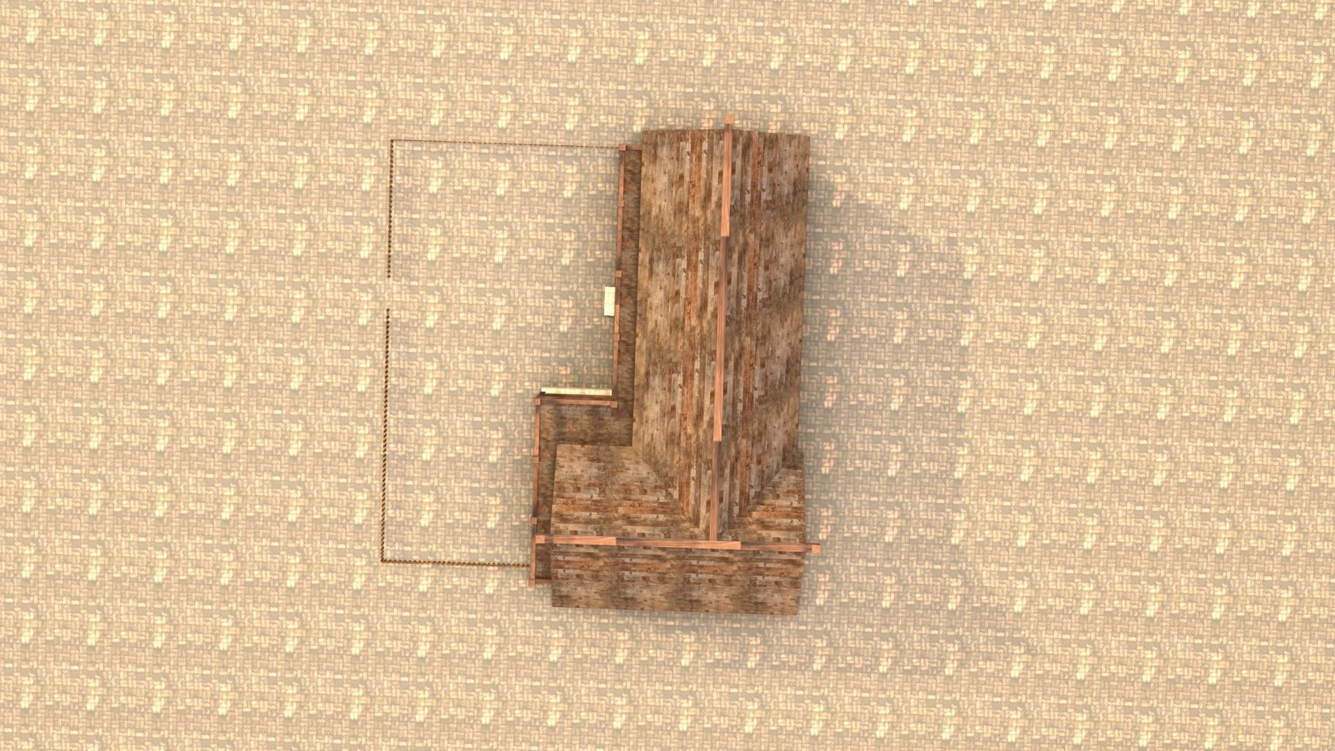 Modular medieval house low poly Low-poly 3D model_14