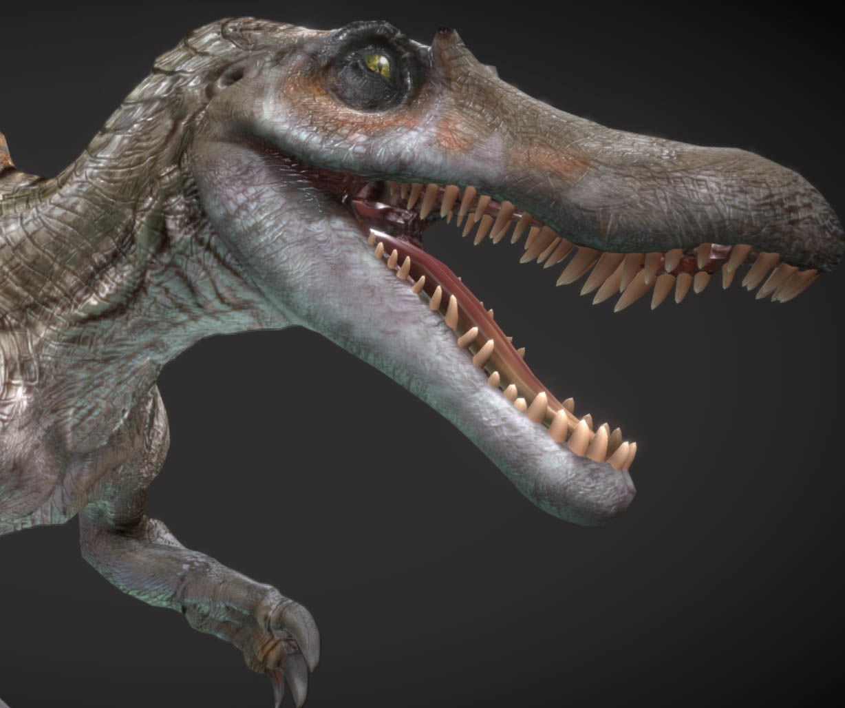 Spinosaurus Hybrid Low-poly 3D model_1
