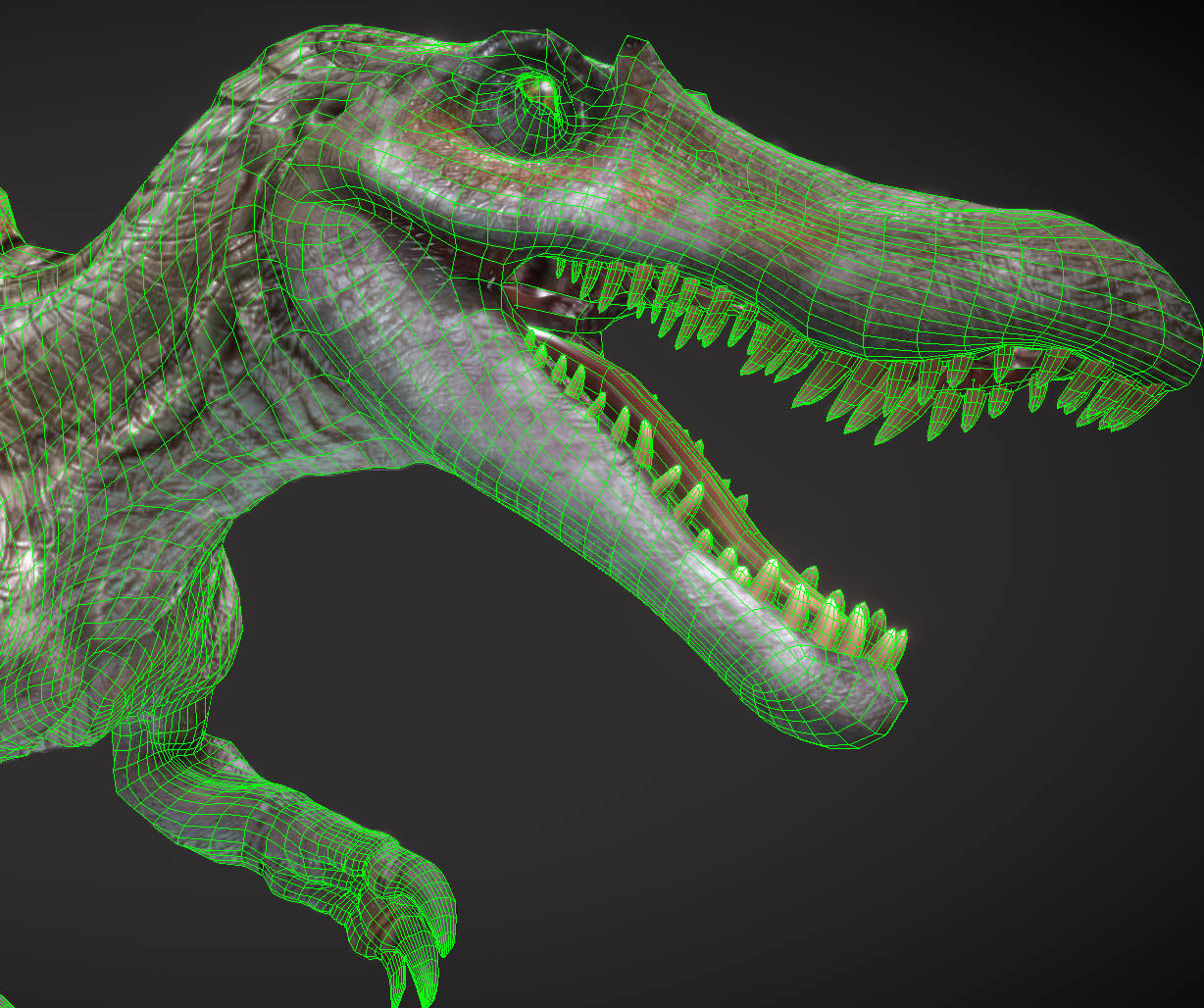 Spinosaurus Hybrid Low-poly 3D model_2