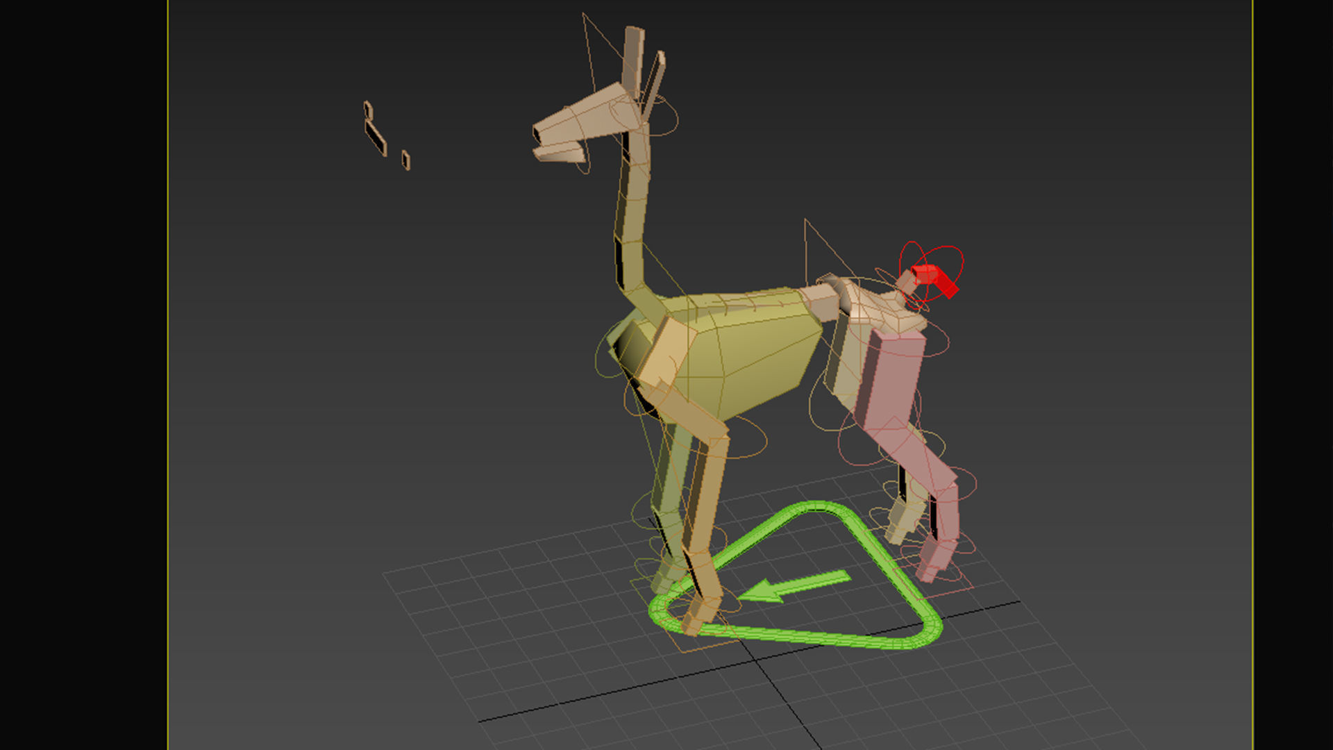 alpaca with rig  high-poly textured 3D model_6