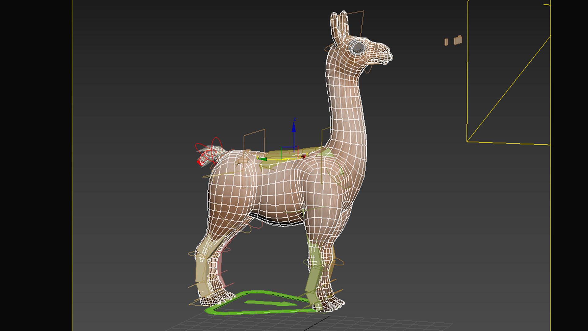 alpaca with rig  high-poly textured 3D model_11
