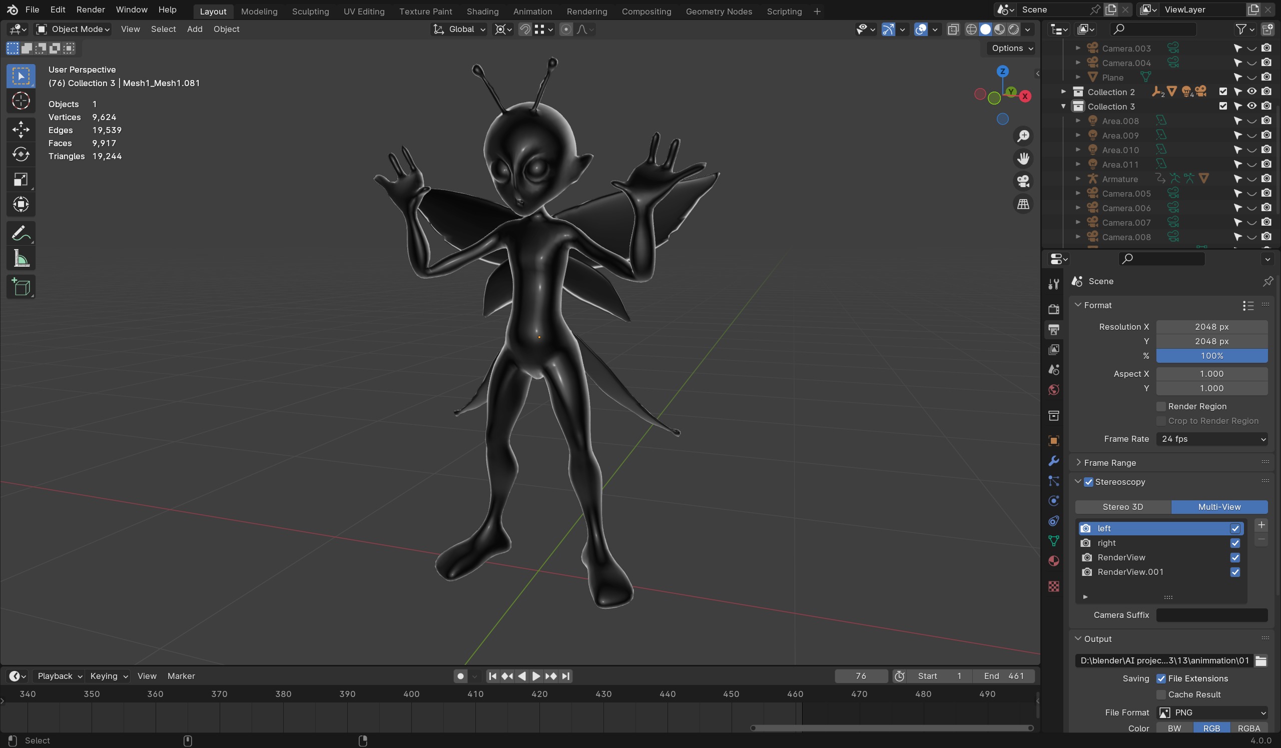 Lightning Sprit -3D Character for Games  Animations Low-poly 3D model_9
