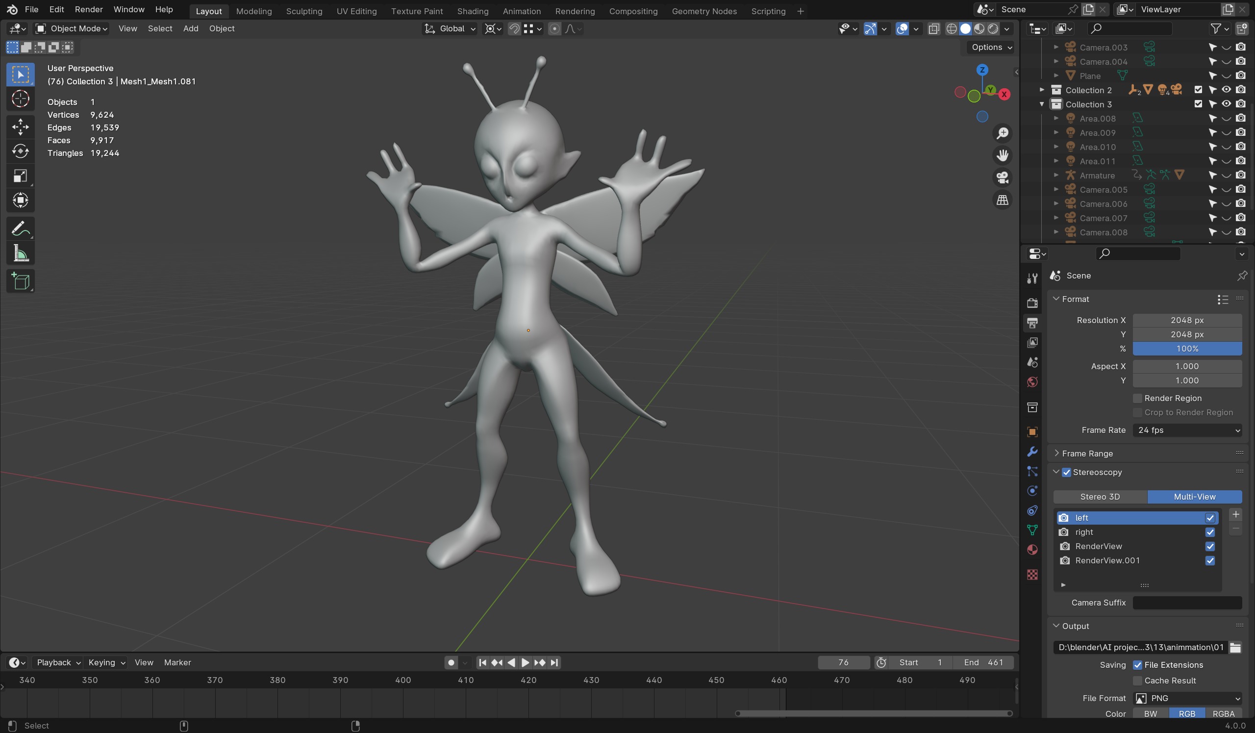 Lightning Sprit -3D Character for Games  Animations Low-poly 3D model_6