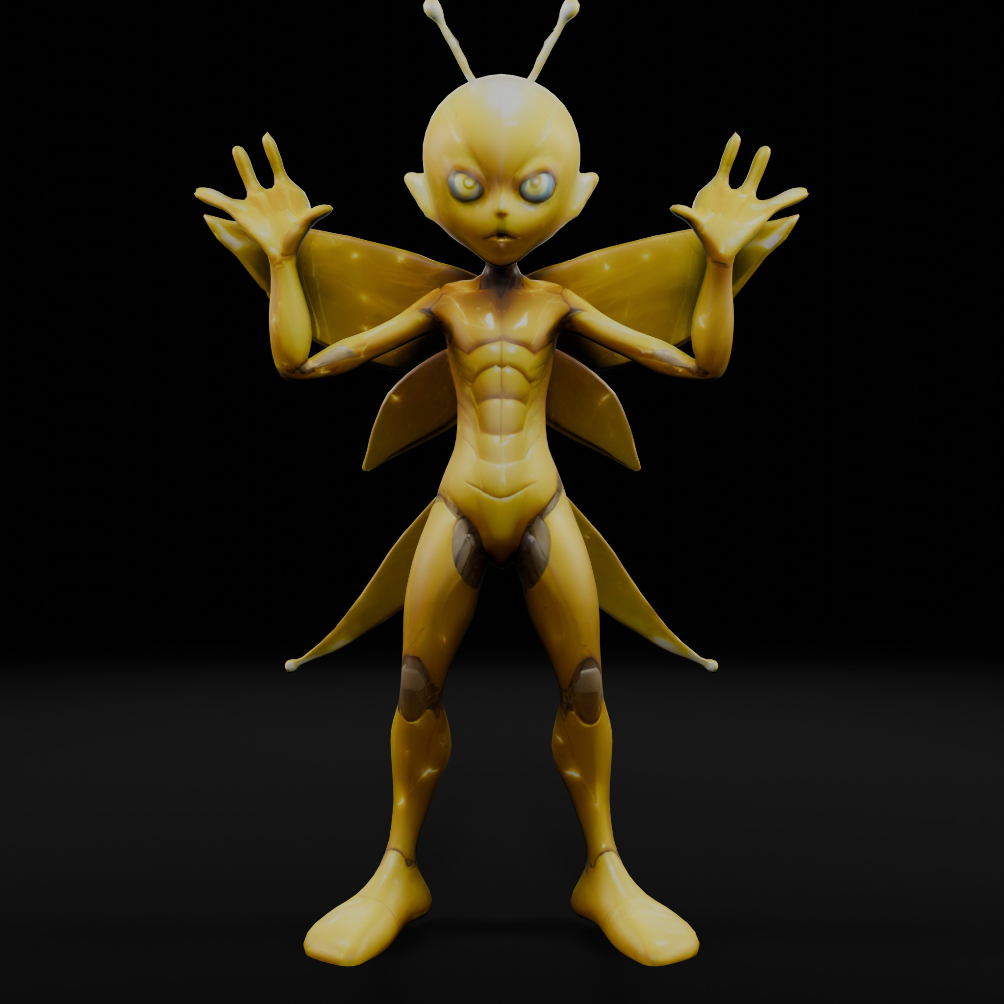 Lightning Sprit -3D Character for Games  Animations Low-poly 3D model_3