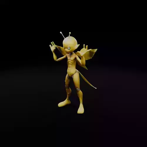 Lightning Sprit -3D Character for Games  Animations Low-poly 3D model