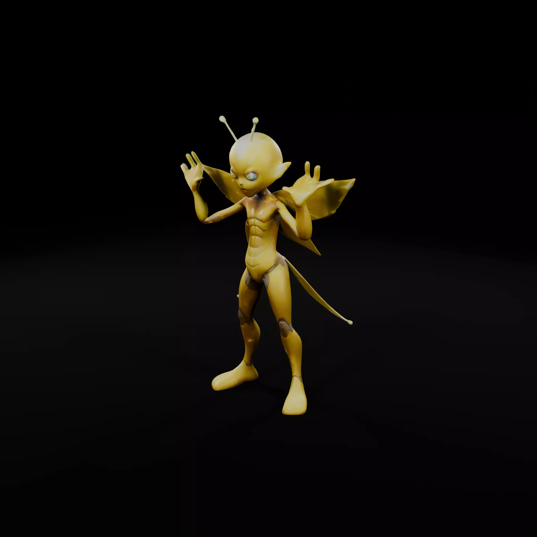 Lightning Sprit -3D Character for Games  Animations Low-poly 3D model_0