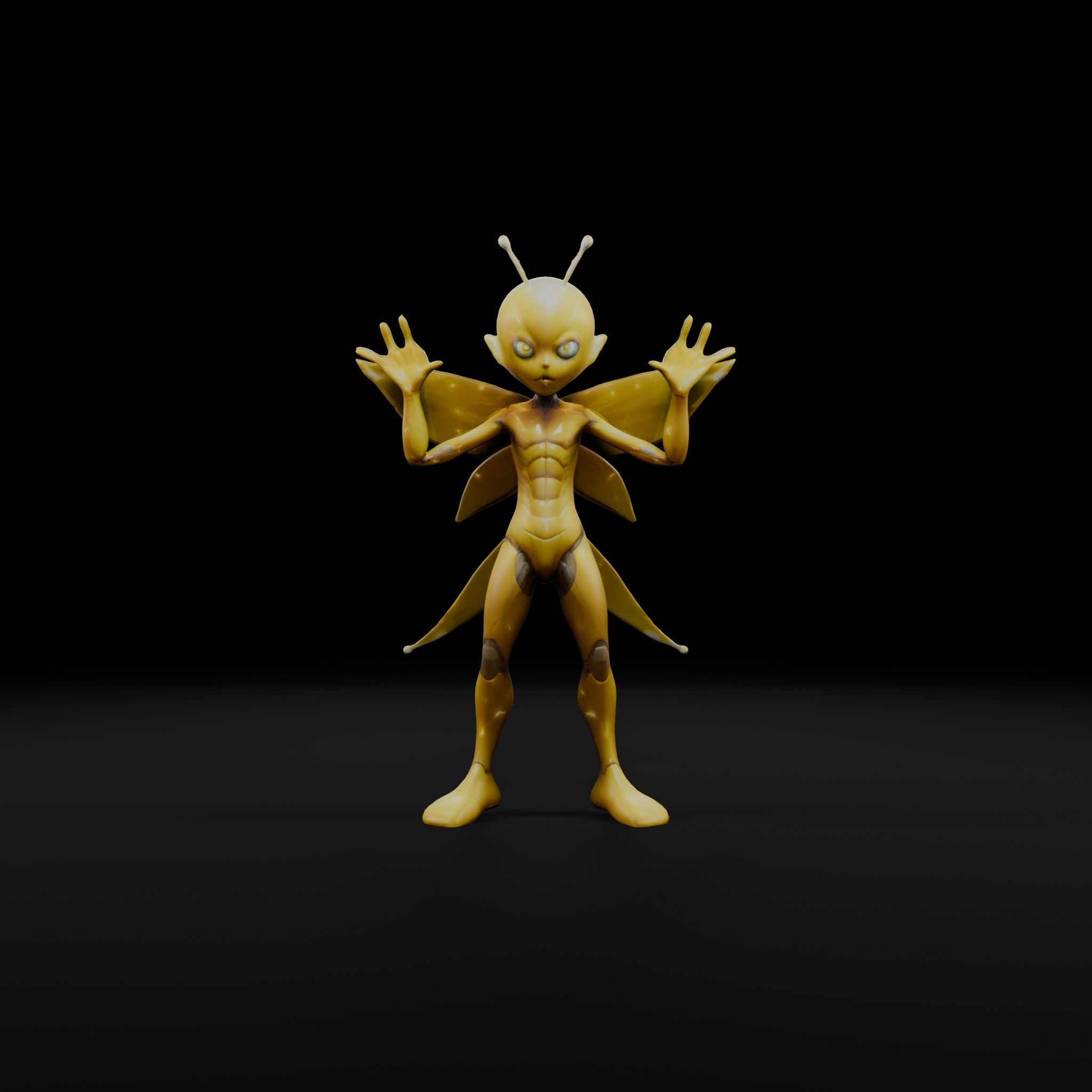 Lightning Sprit -3D Character for Games  Animations Low-poly 3D model_1