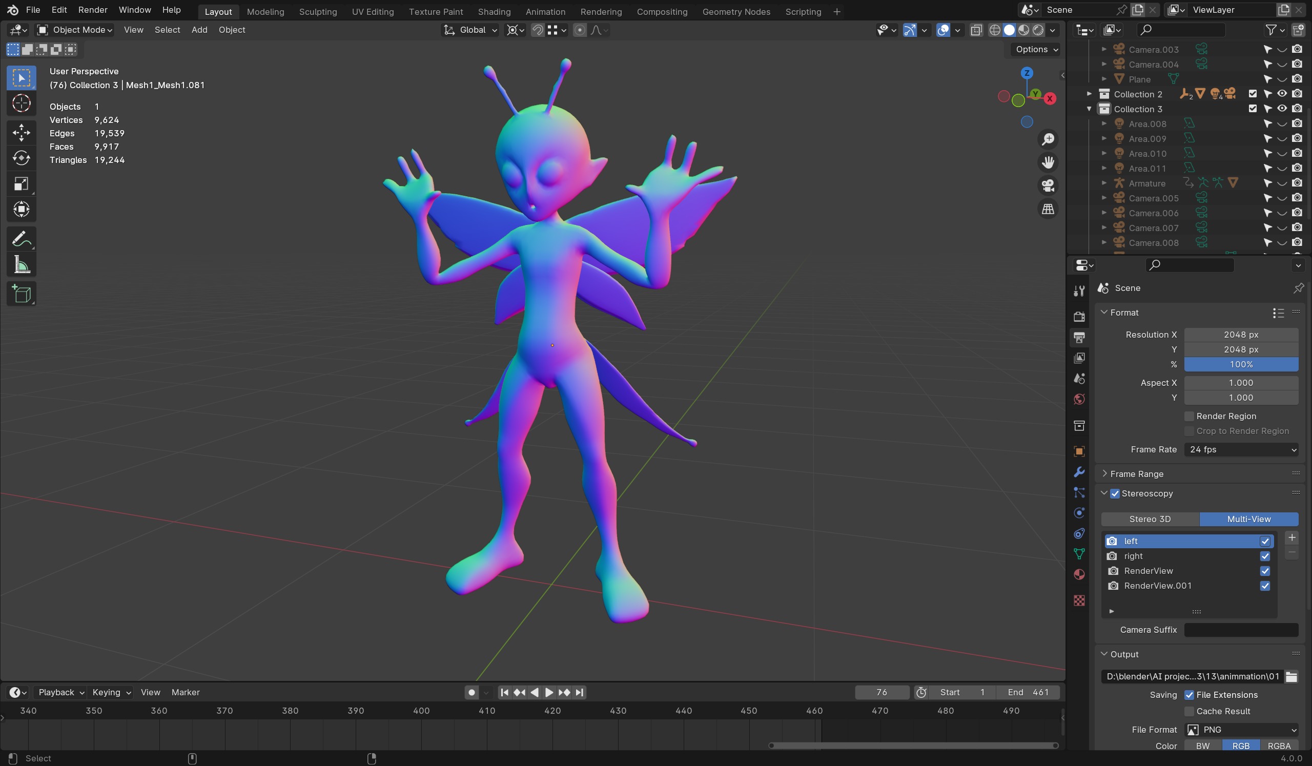 Lightning Sprit -3D Character for Games  Animations Low-poly 3D model_8