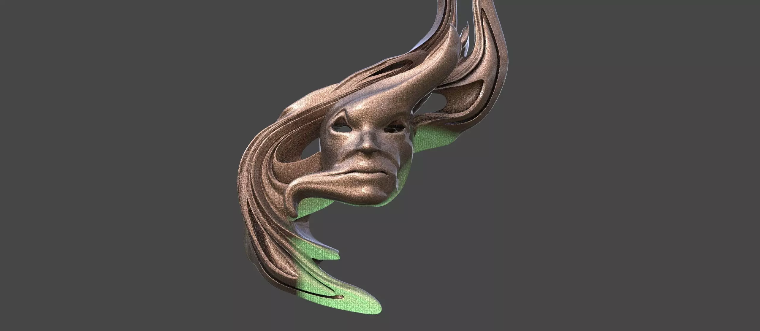 Snow white liquid mask 1 3D model