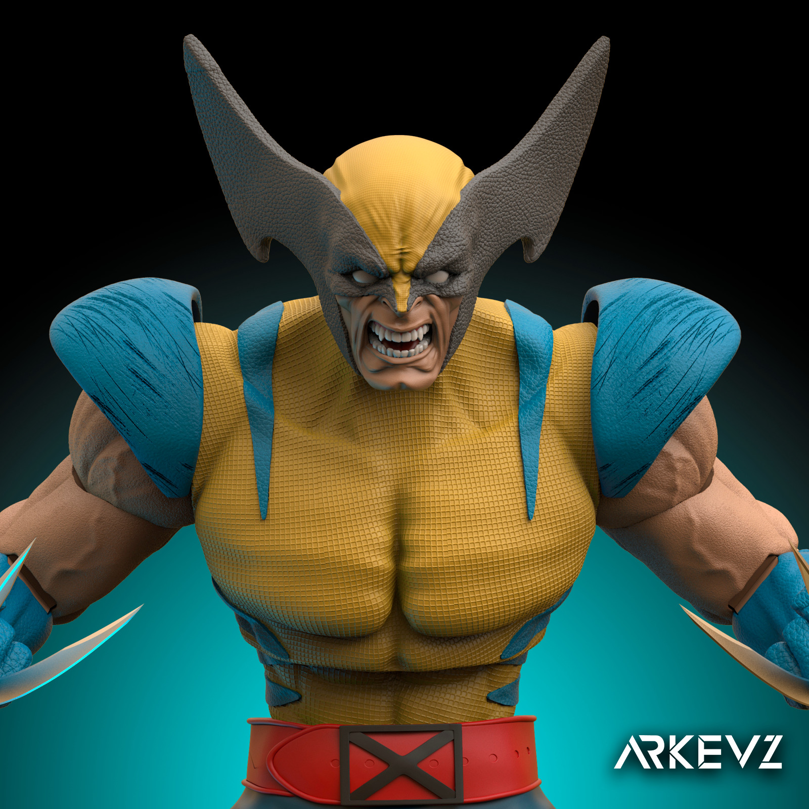 Action Figure Wolverine 3D print model_3