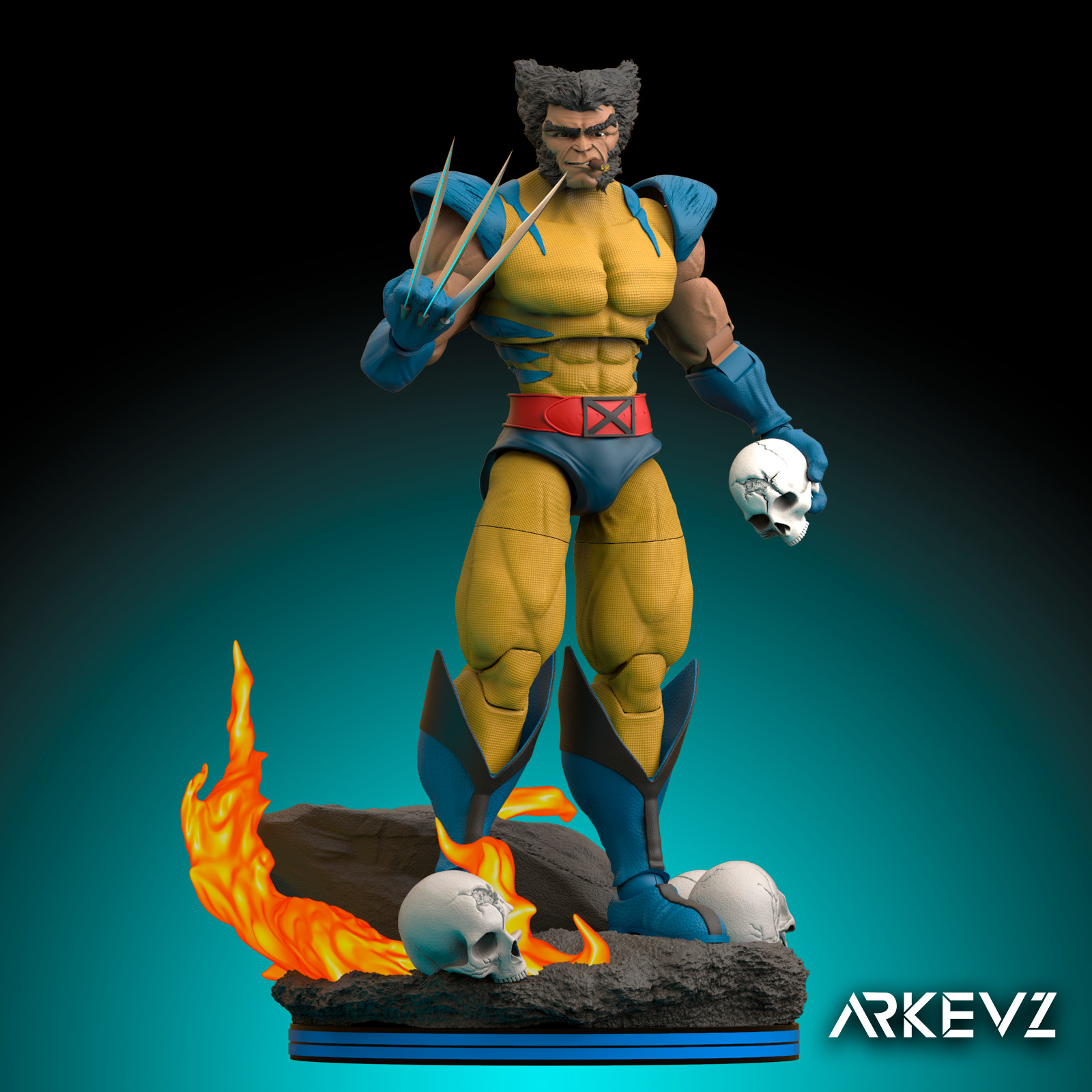 Action Figure Wolverine 3D print model_9