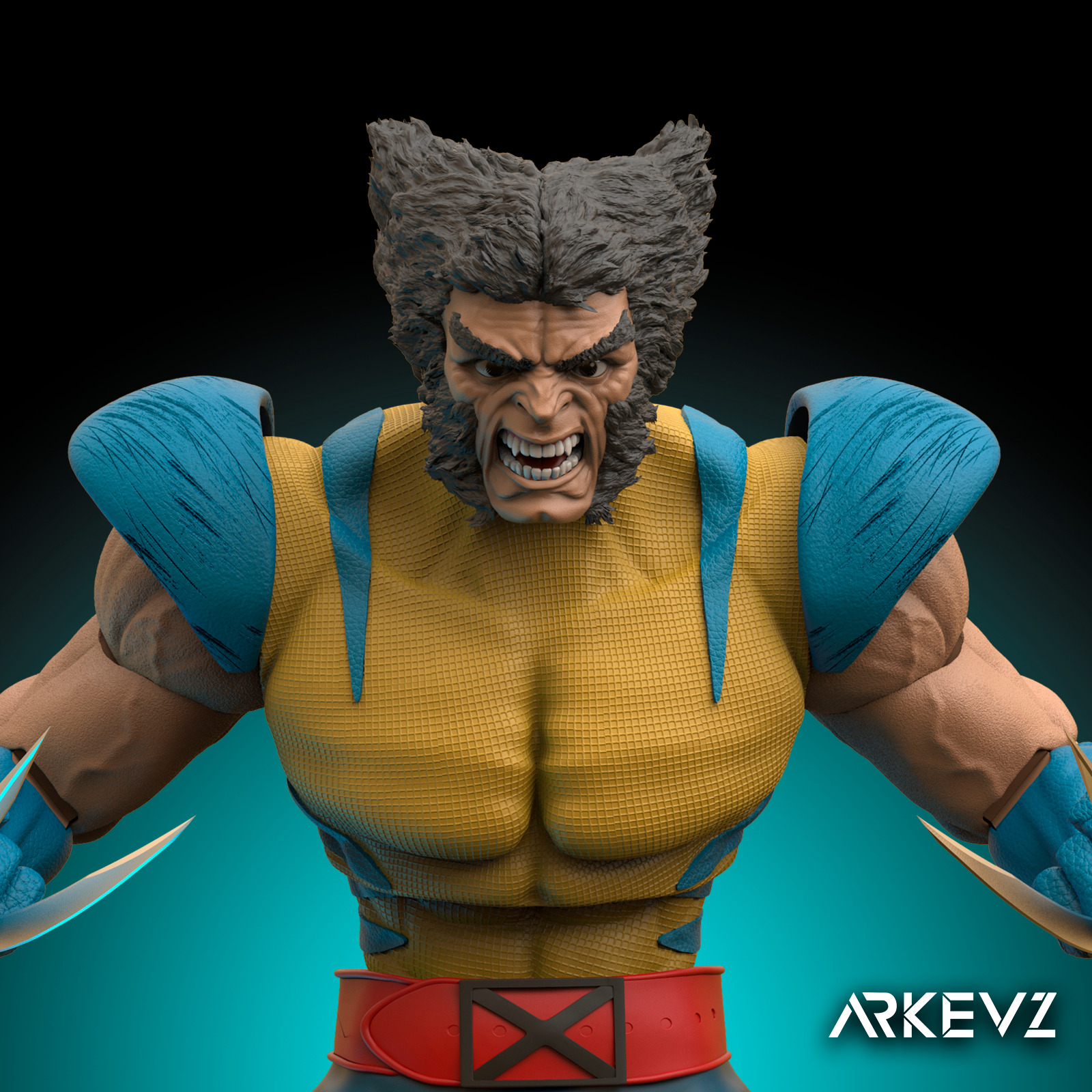 Action Figure Wolverine 3D print model_4