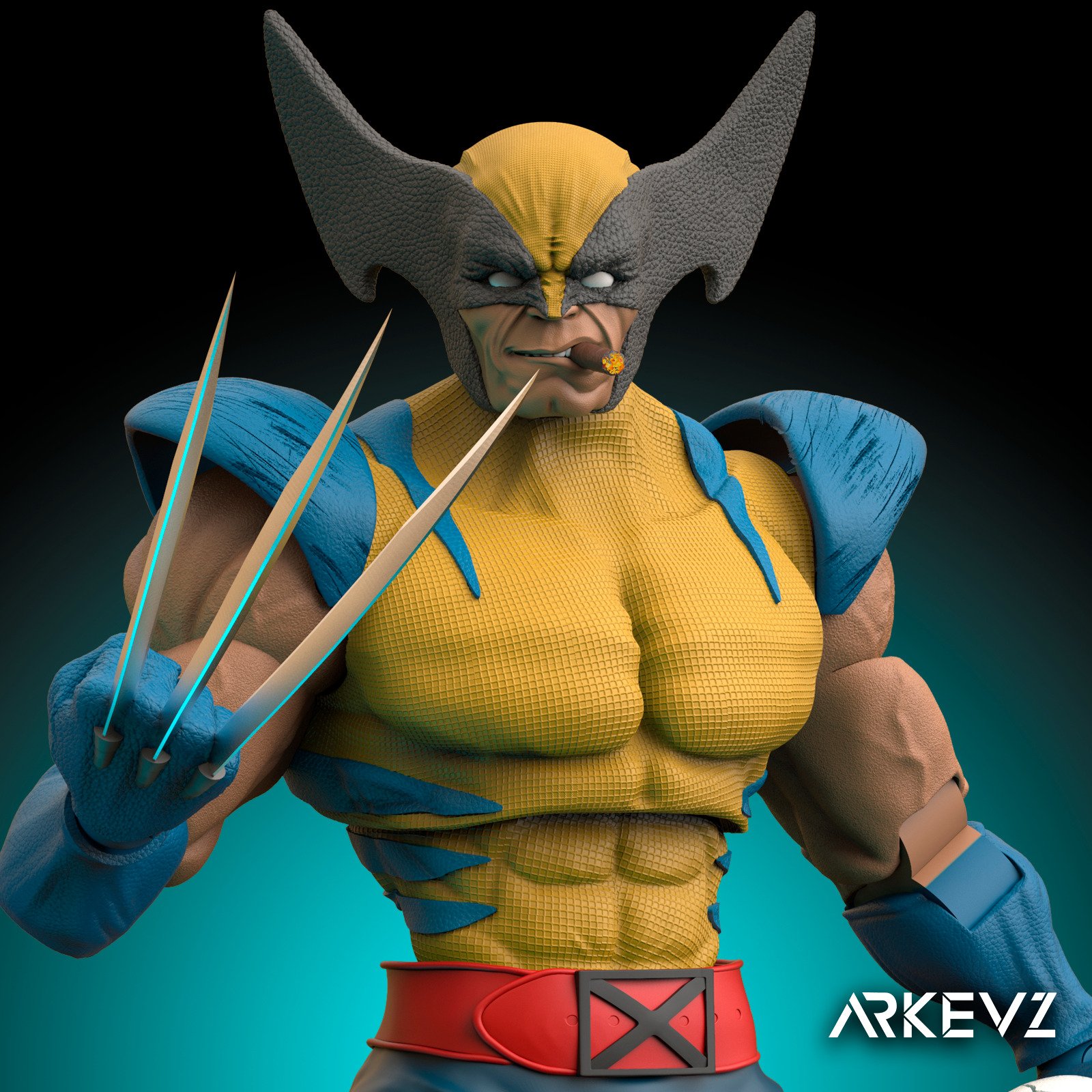 Action Figure Wolverine 3D print model_6
