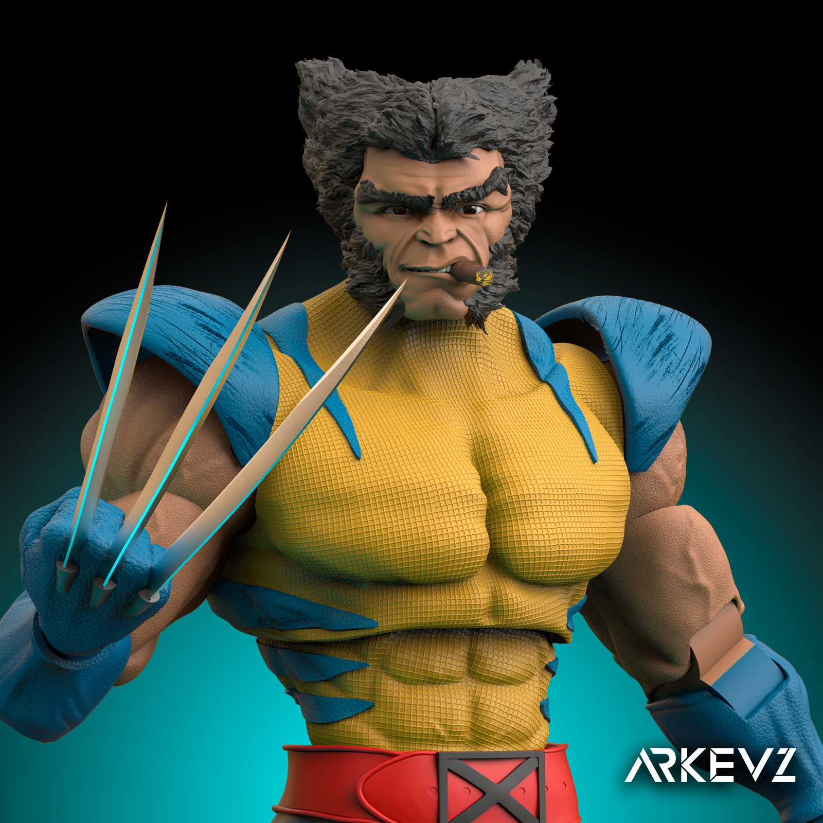 Action Figure Wolverine 3D print model_7