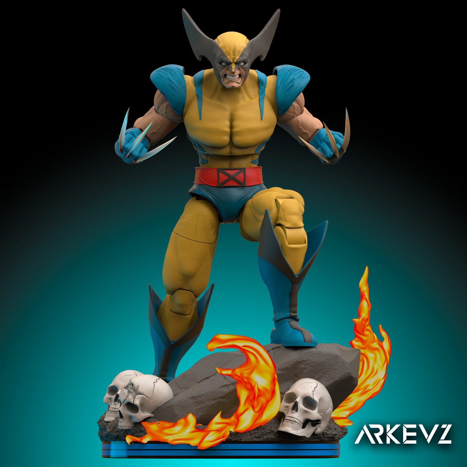 Action Figure Wolverine 3D print model_5