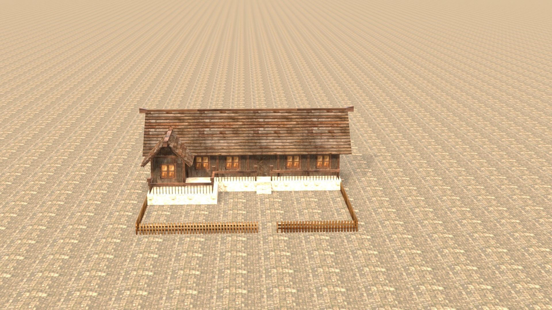 Modular medieval fantasy house Low-poly 3D model_17