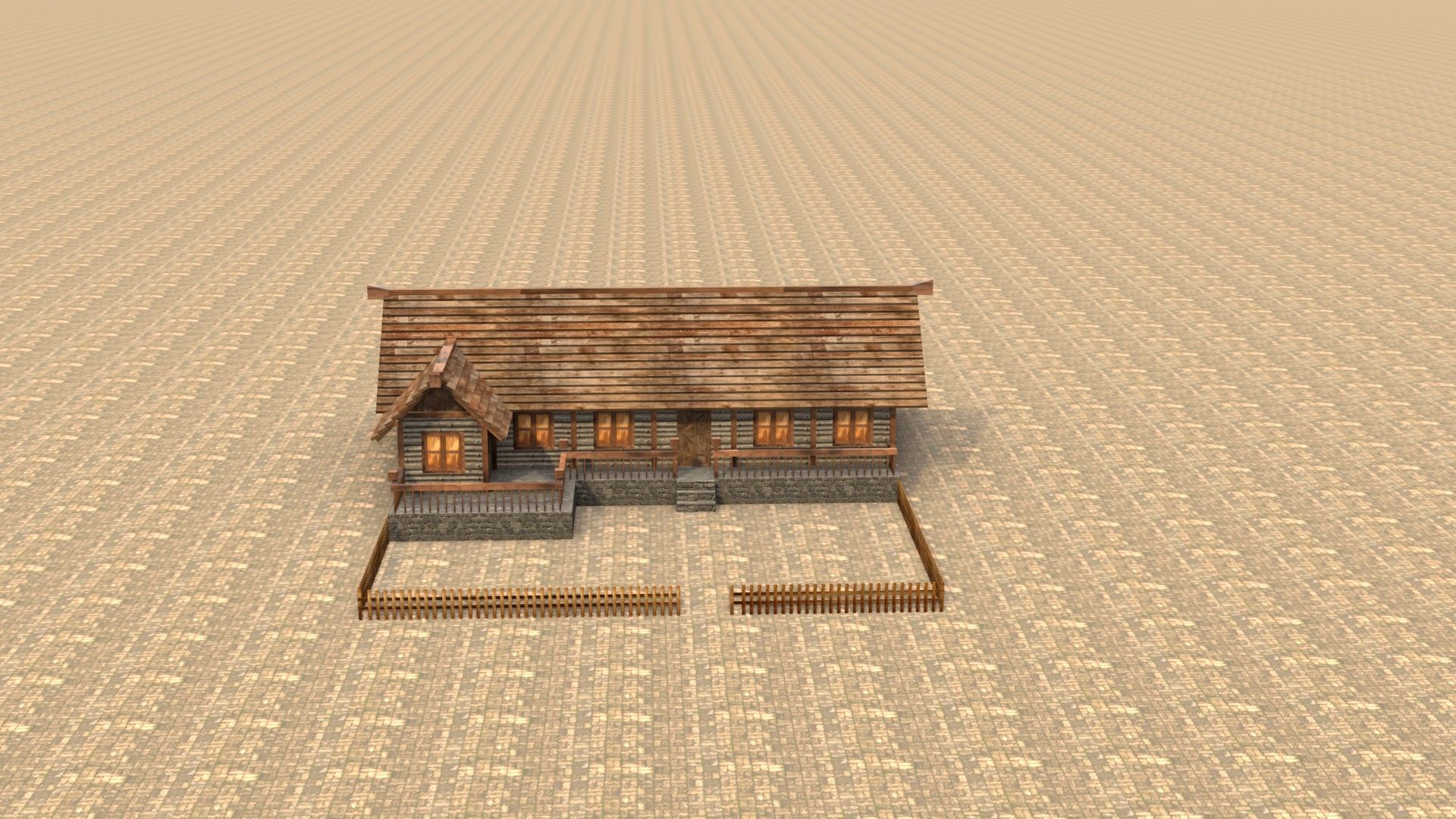 Medieval peasant cottage 3D model Low-poly 3D model_17