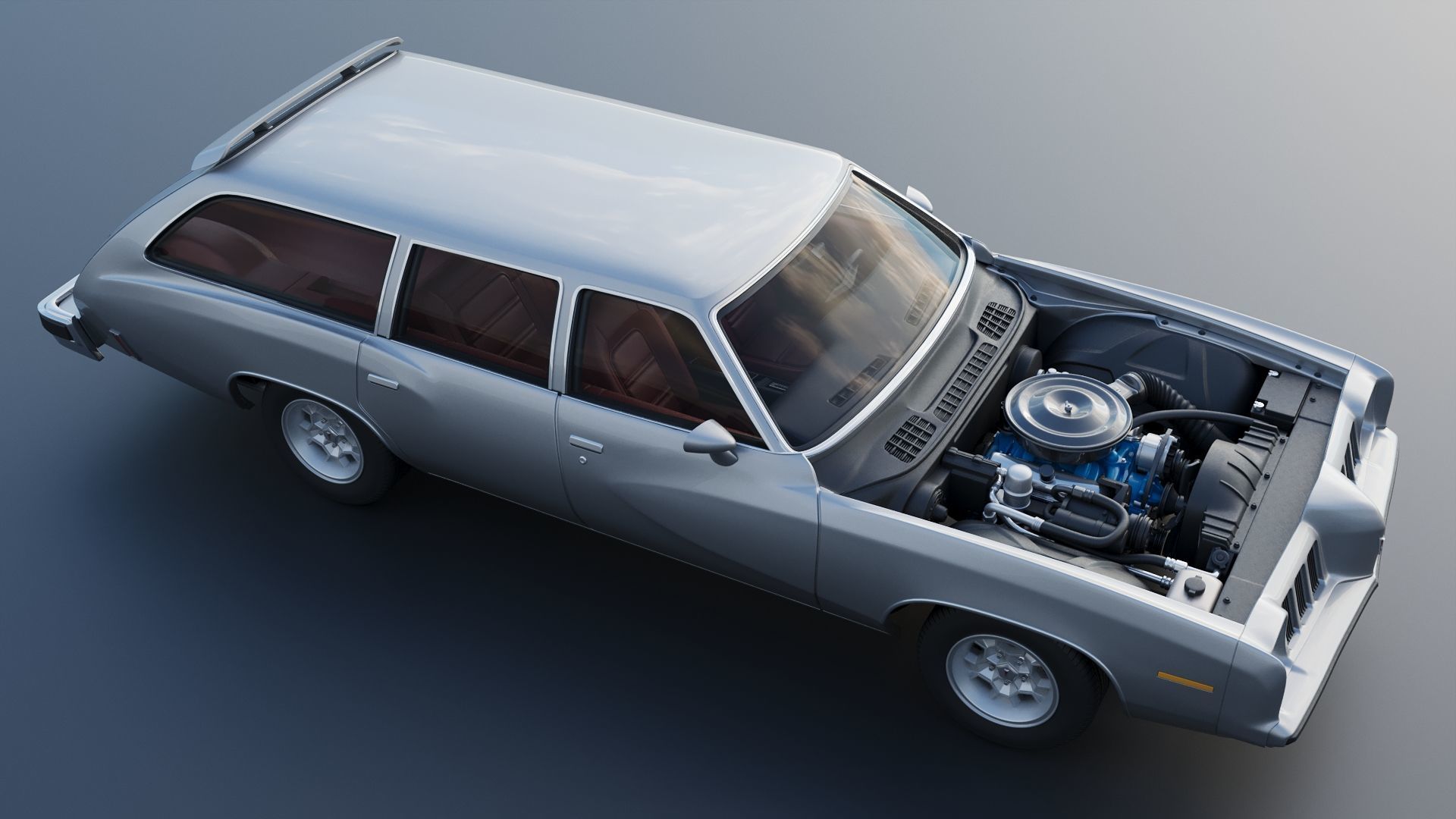 Pontiac Grand Am Station Wagon 1973  3D print model_13