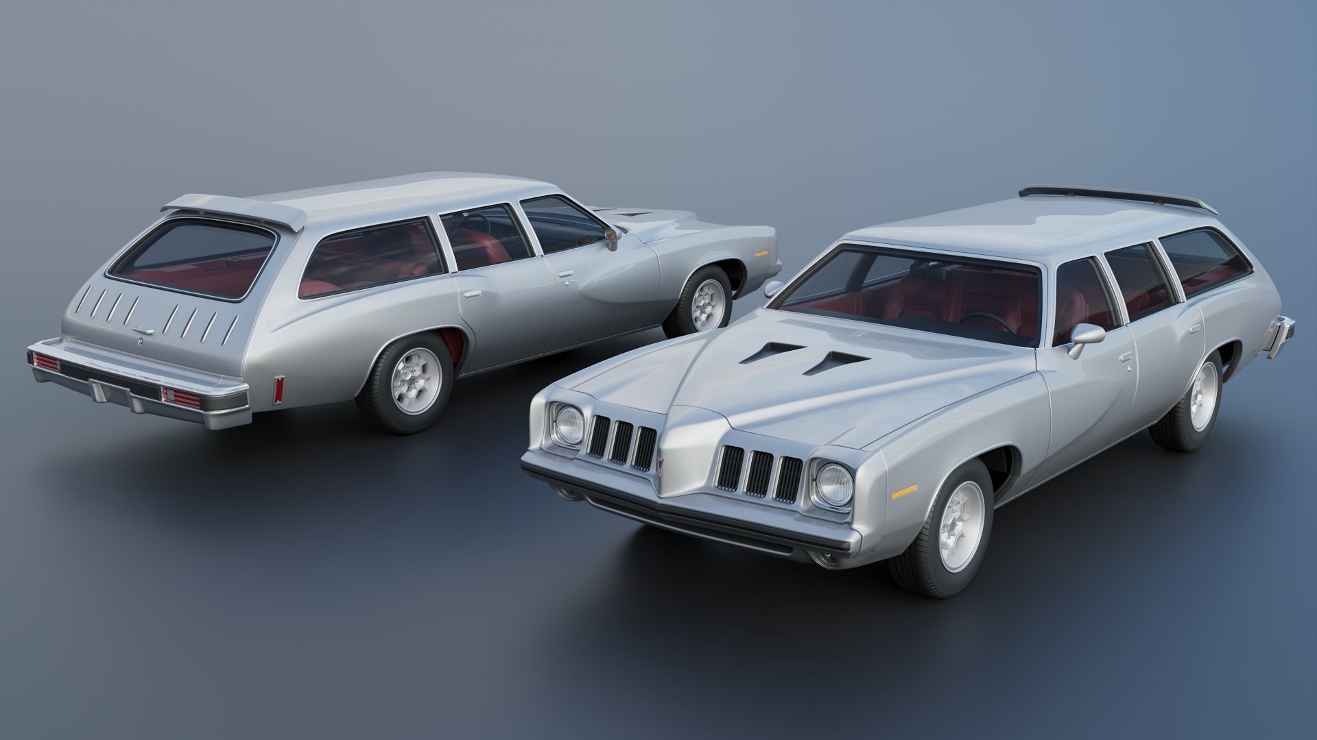 Pontiac Grand Am Station Wagon 1973  3D print model_2